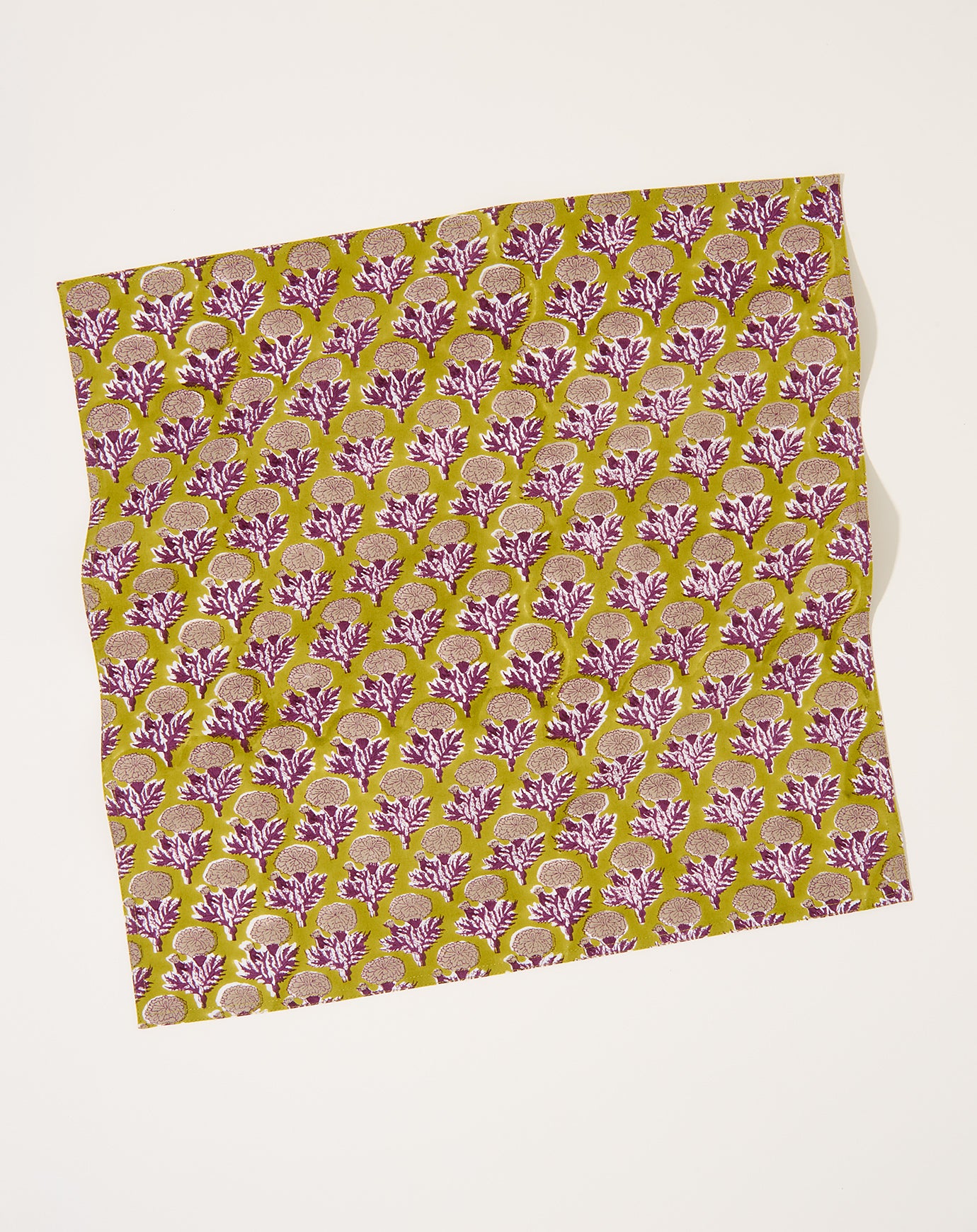 Soil to Studio Sonya Block Printed Table Napkins in Plum