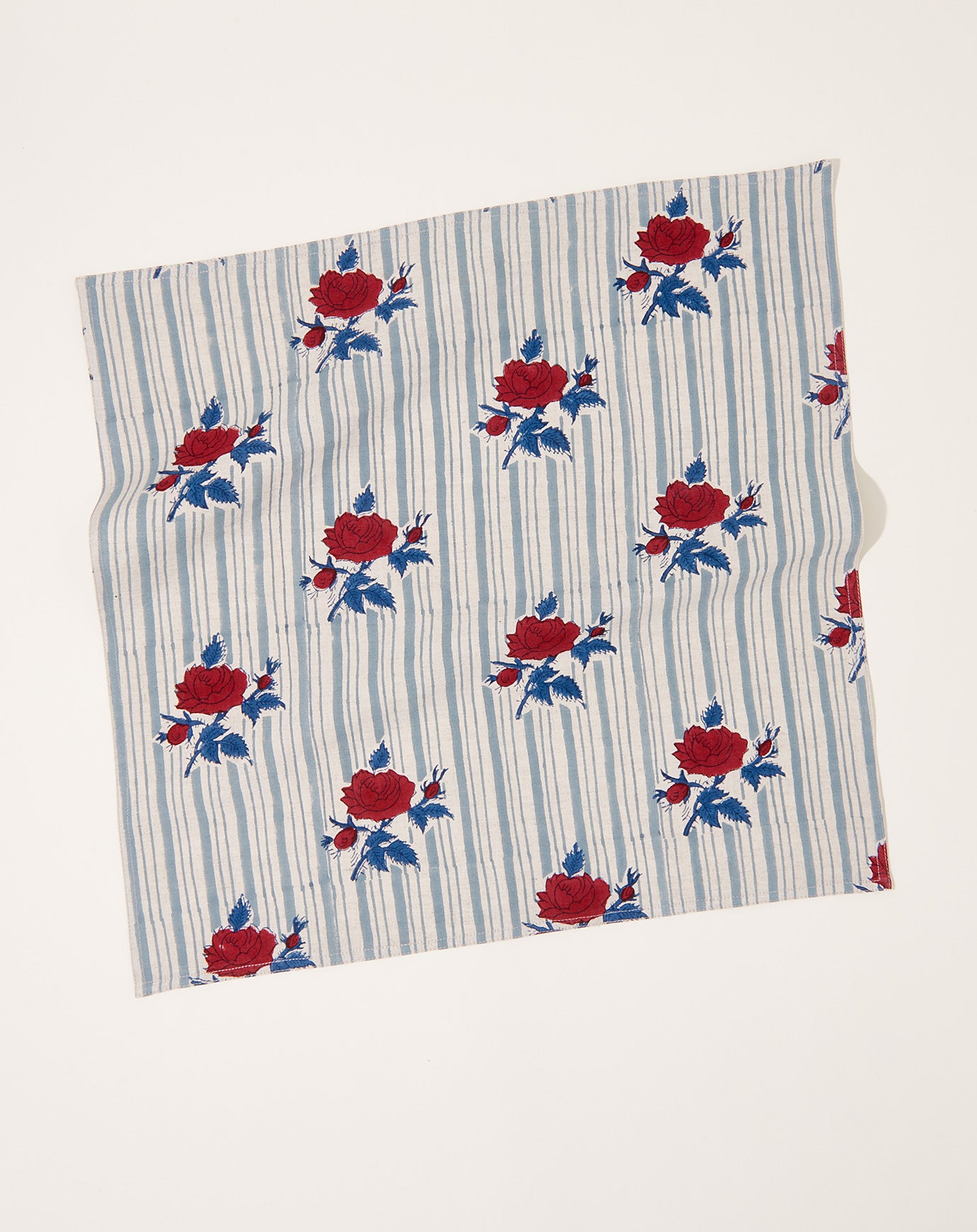 Soil to Studio Supriya Block Printed Table Napkins in Blue