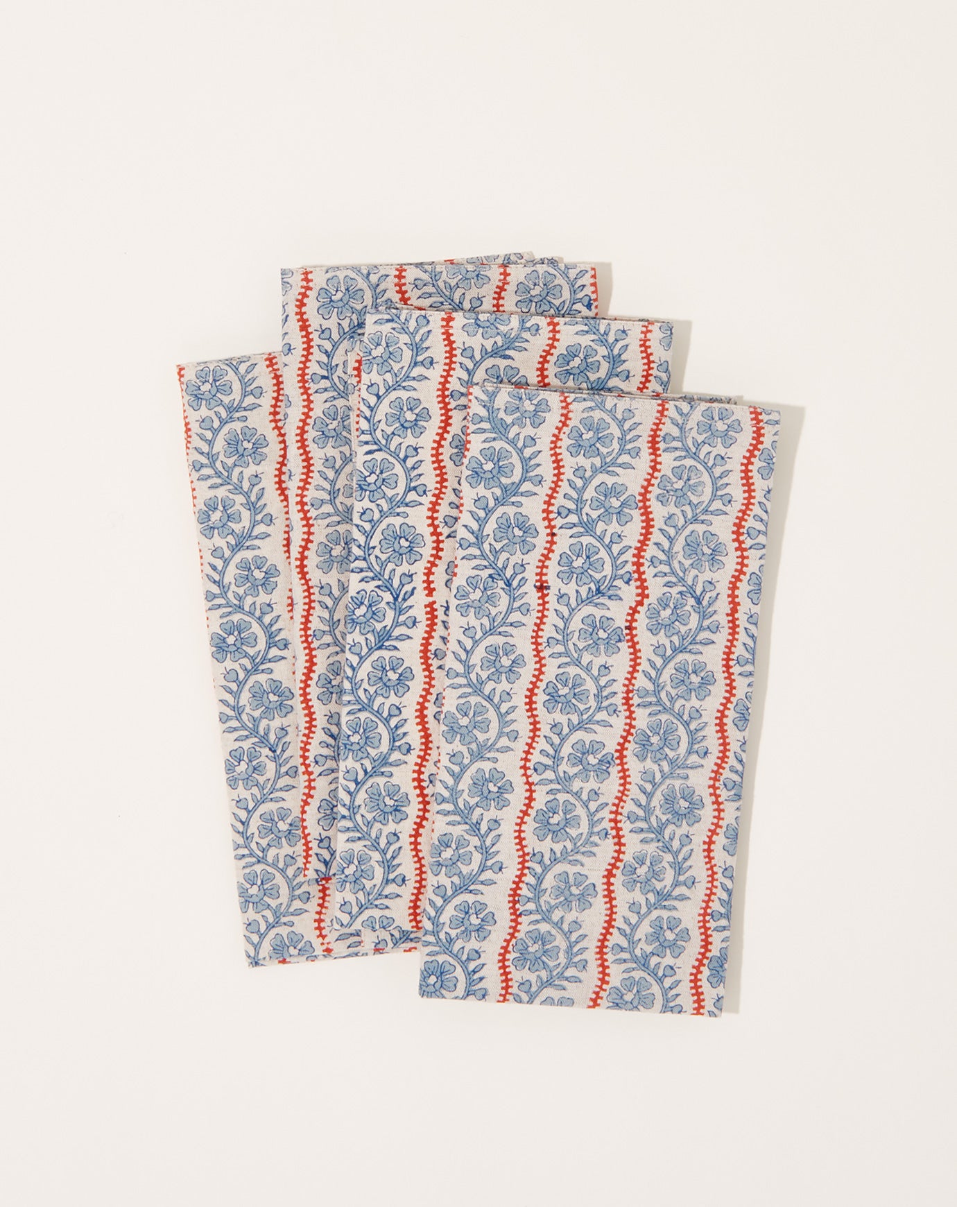 Soil to Studio Vipin Block Printed Table Napkins in Indigo