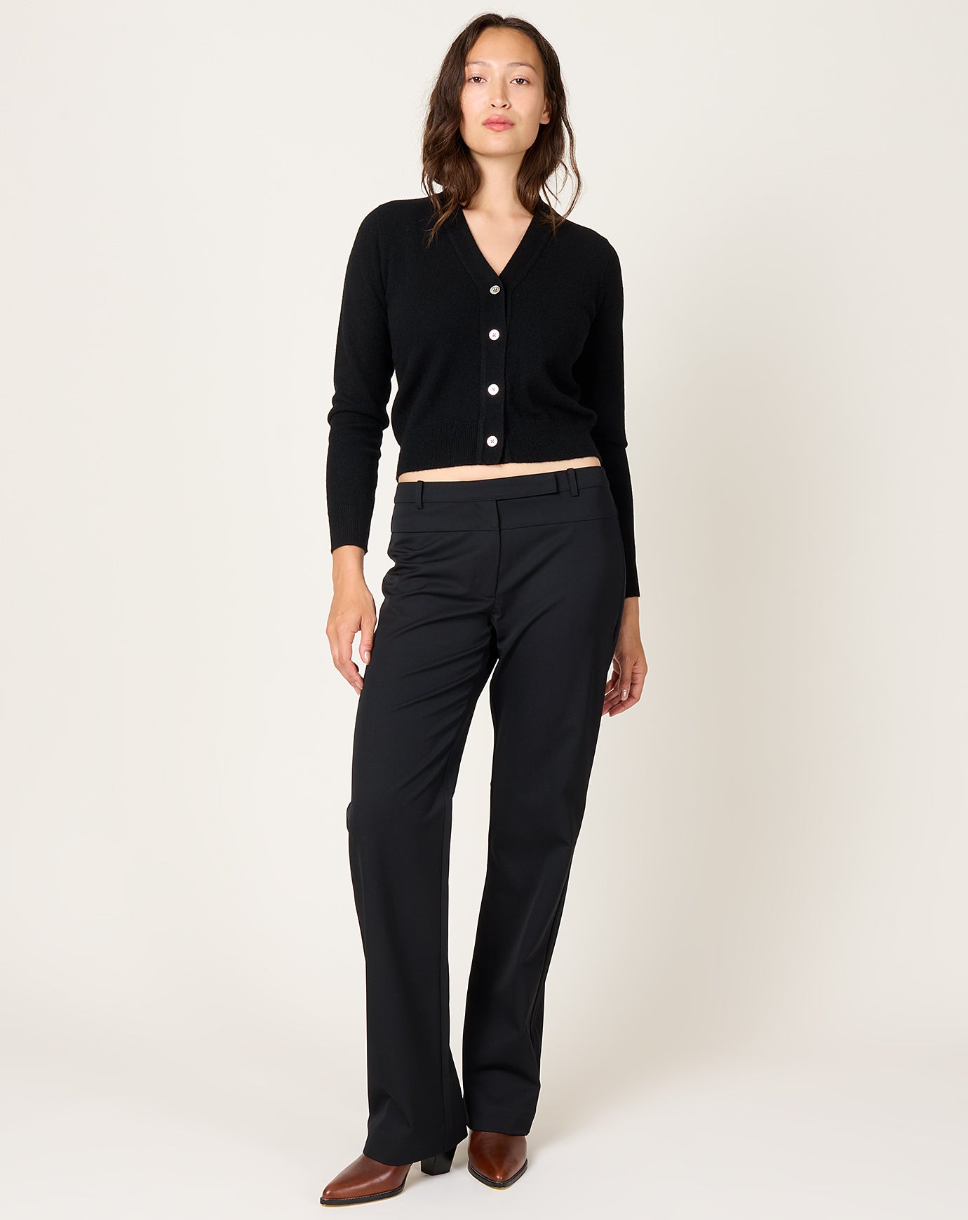 St. Agni 90s Splice Panelled Pants in Black