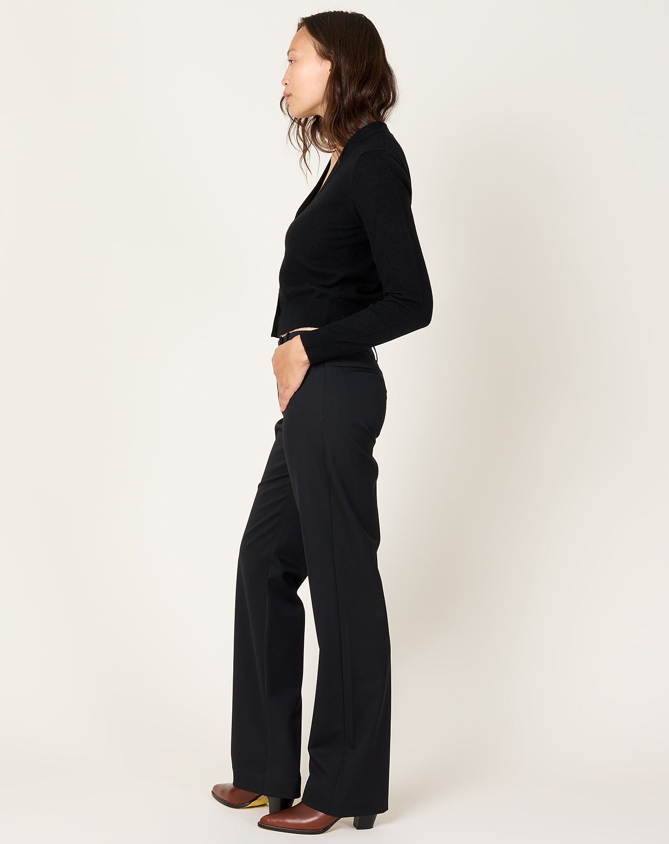 St. Agni 90s Splice Panelled Pants in Black