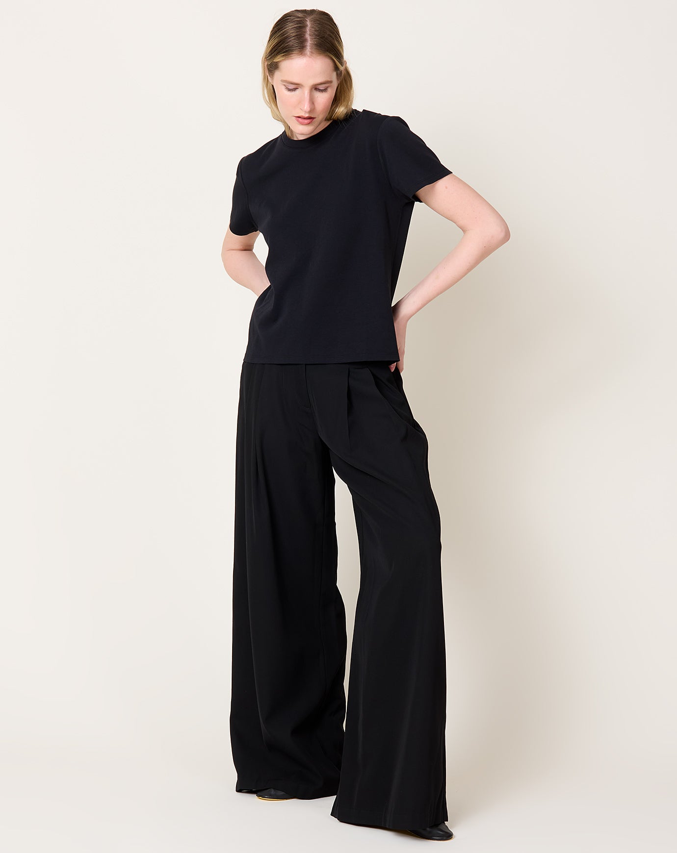 St. Agni Double Loop Pants in Black