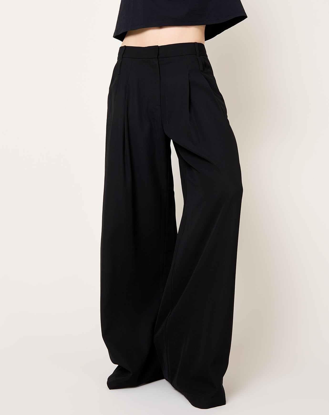 St. Agni Double Loop Pants in Black