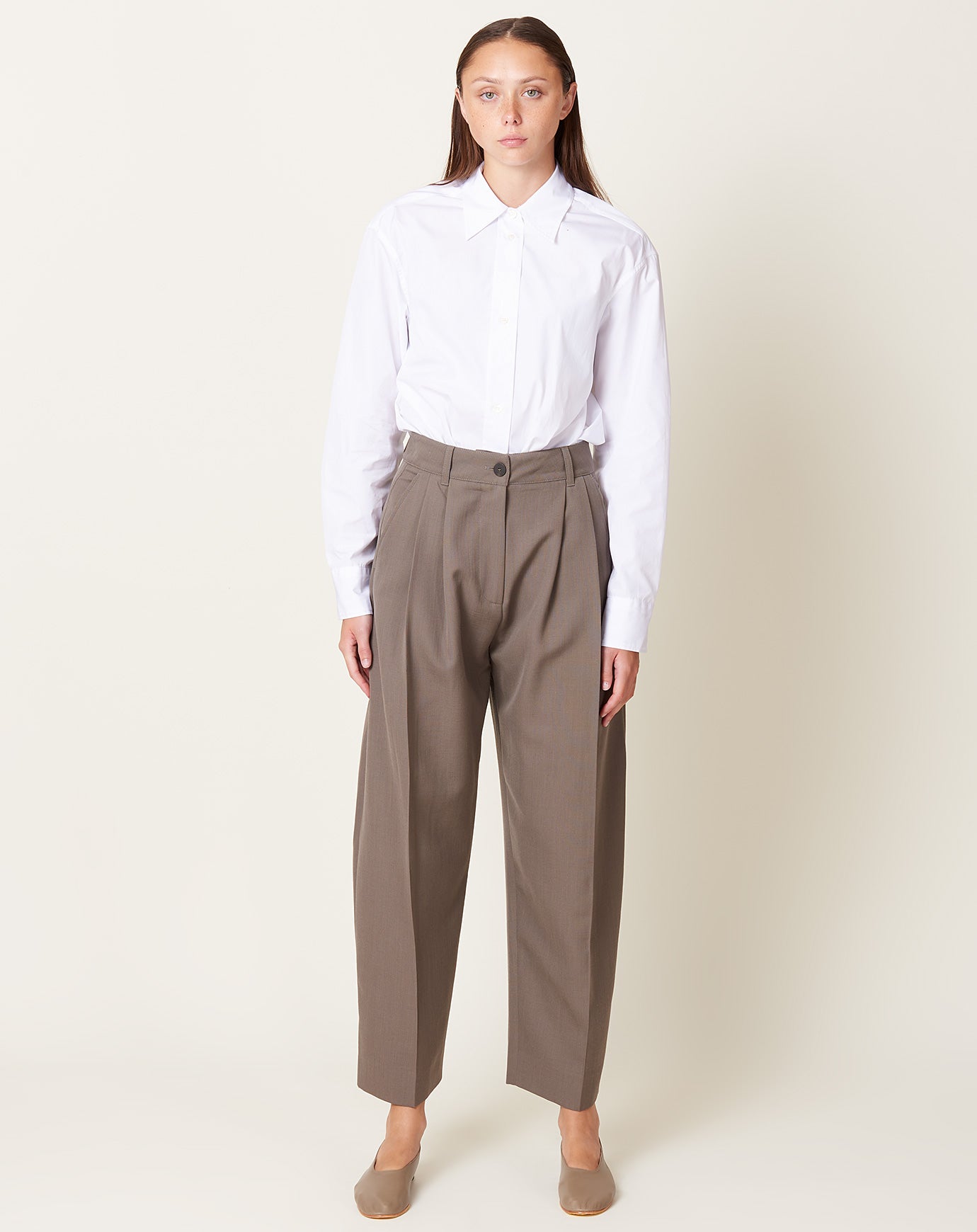 Studio Nicholson Acuna Pant in Reed Light Tech Wool