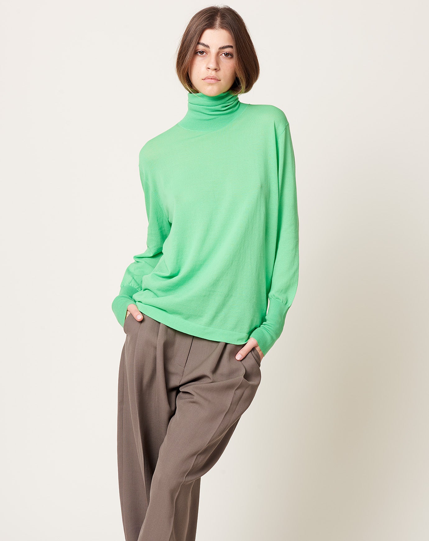 Studio Nicholson Nilo Roll Neck Sweater in Apple