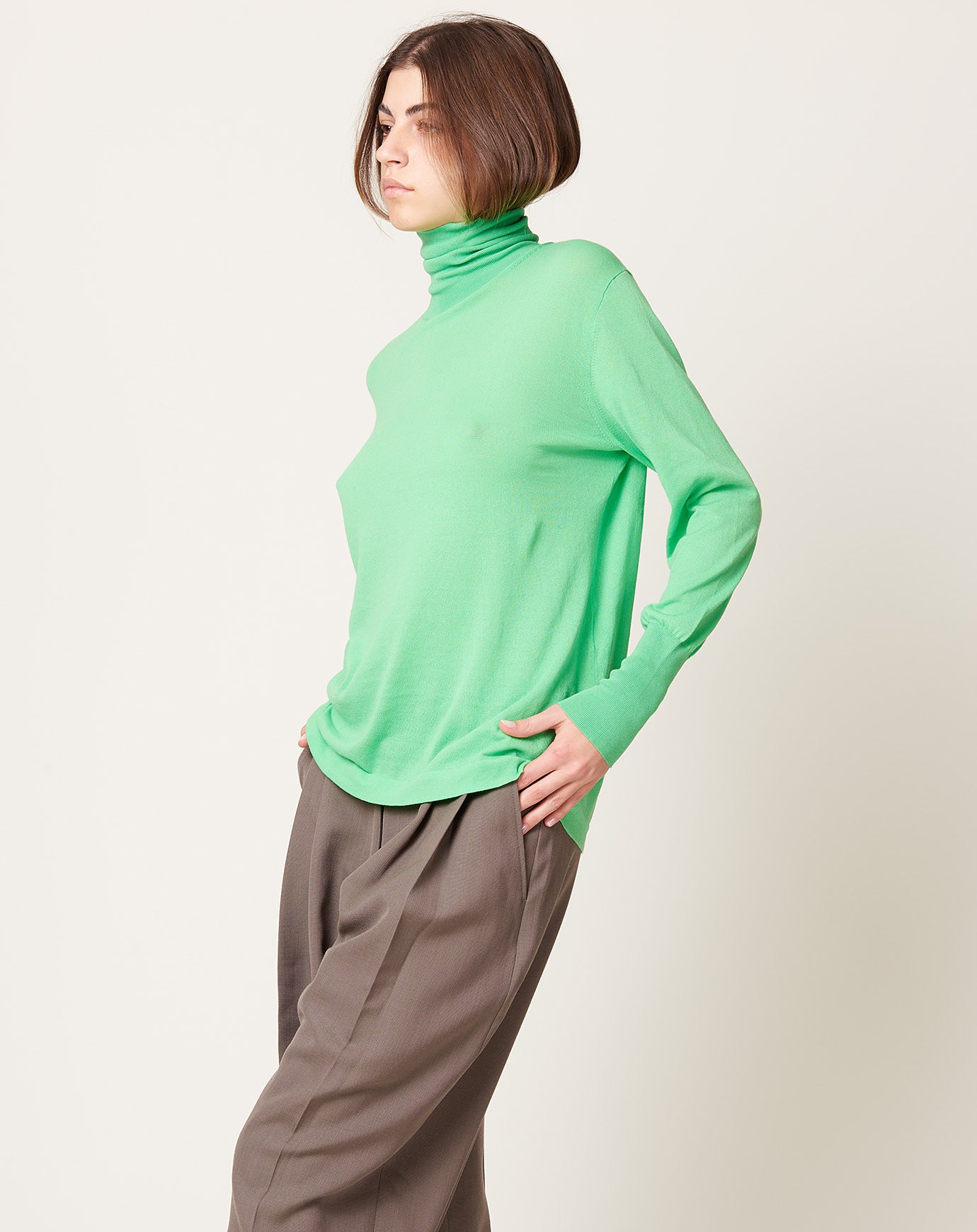 Studio Nicholson Nilo Roll Neck Sweater in Apple