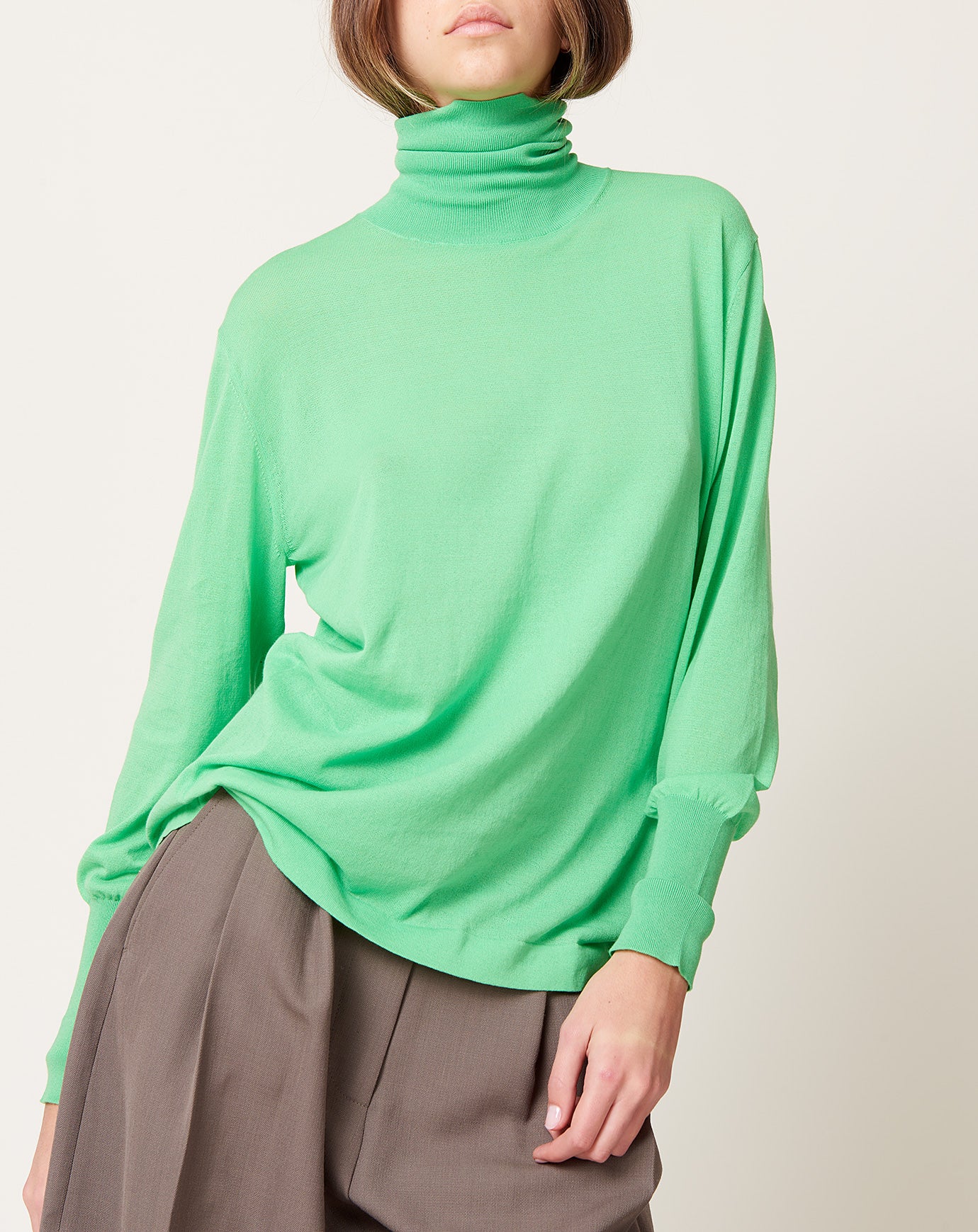 Studio Nicholson Nilo Roll Neck Sweater in Apple