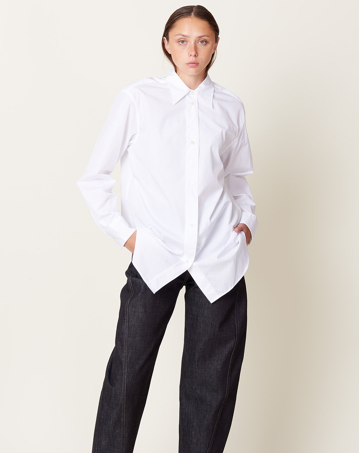 Studio Nicholson Santos Shirt in Optic White