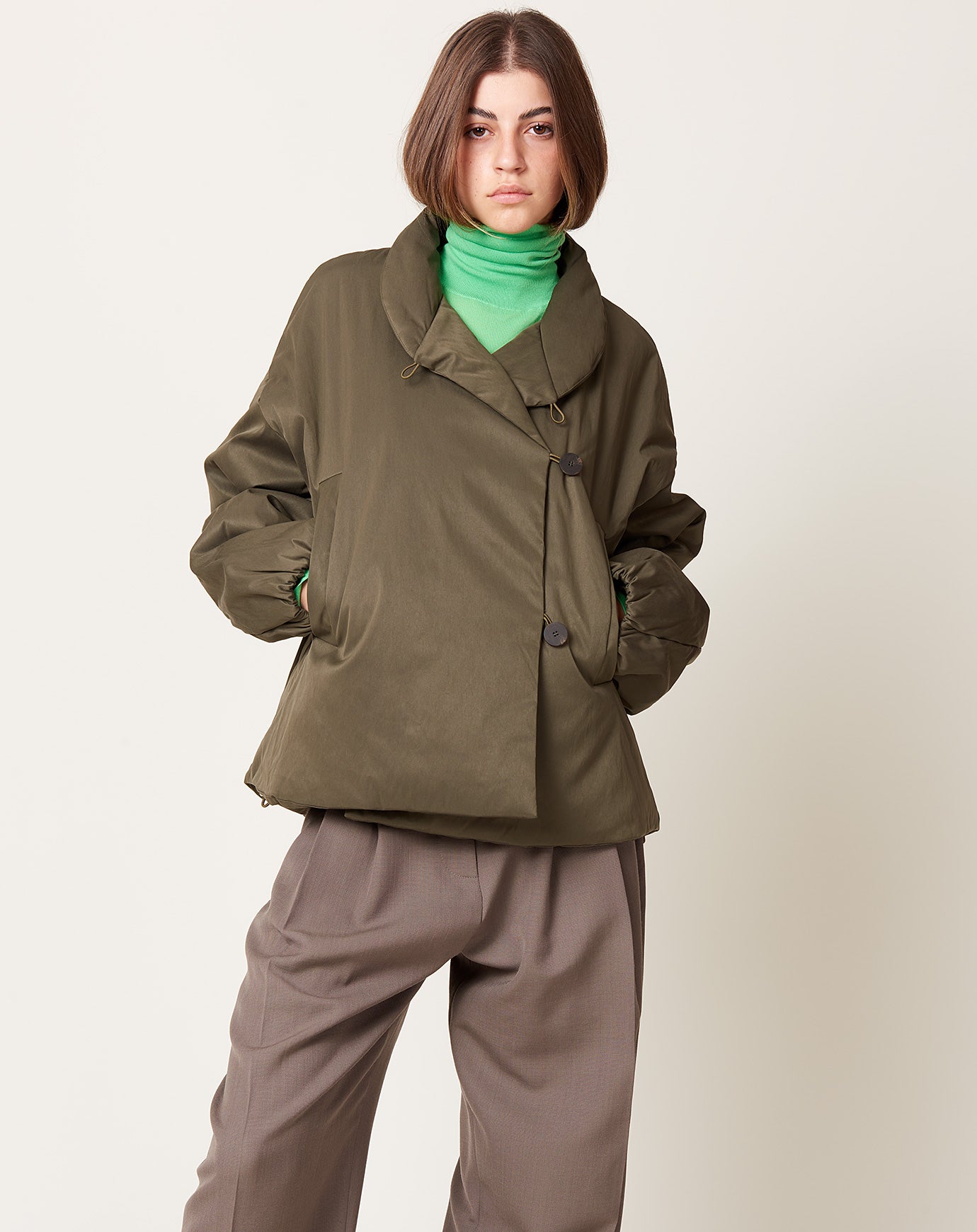 Studio Nicholson Vaner Padded Jacket in Army Green