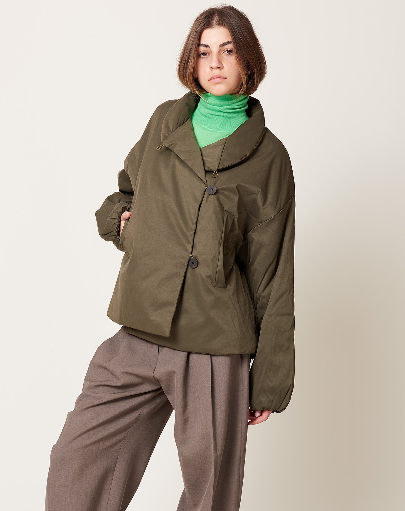 Studio Nicholson Vaner Padded Jacket in Army Green