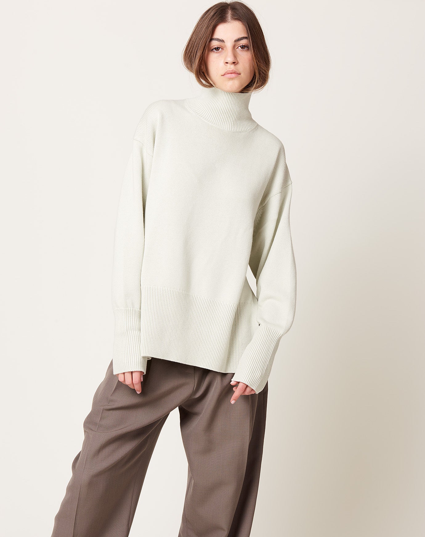 Studio Nicholson Viere Rollneck Sweater in Waterlily