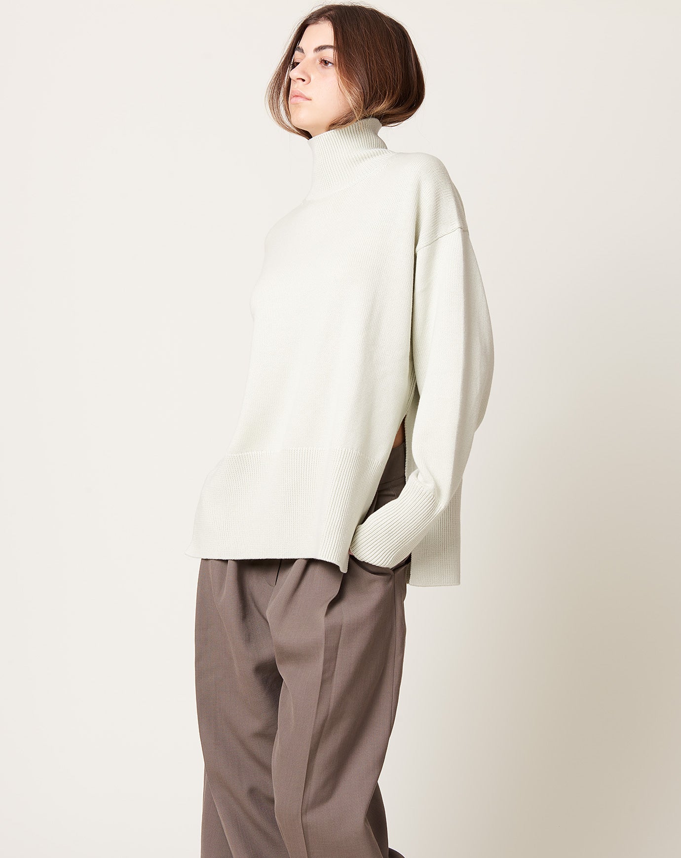 Studio Nicholson Viere Rollneck Sweater in Waterlily