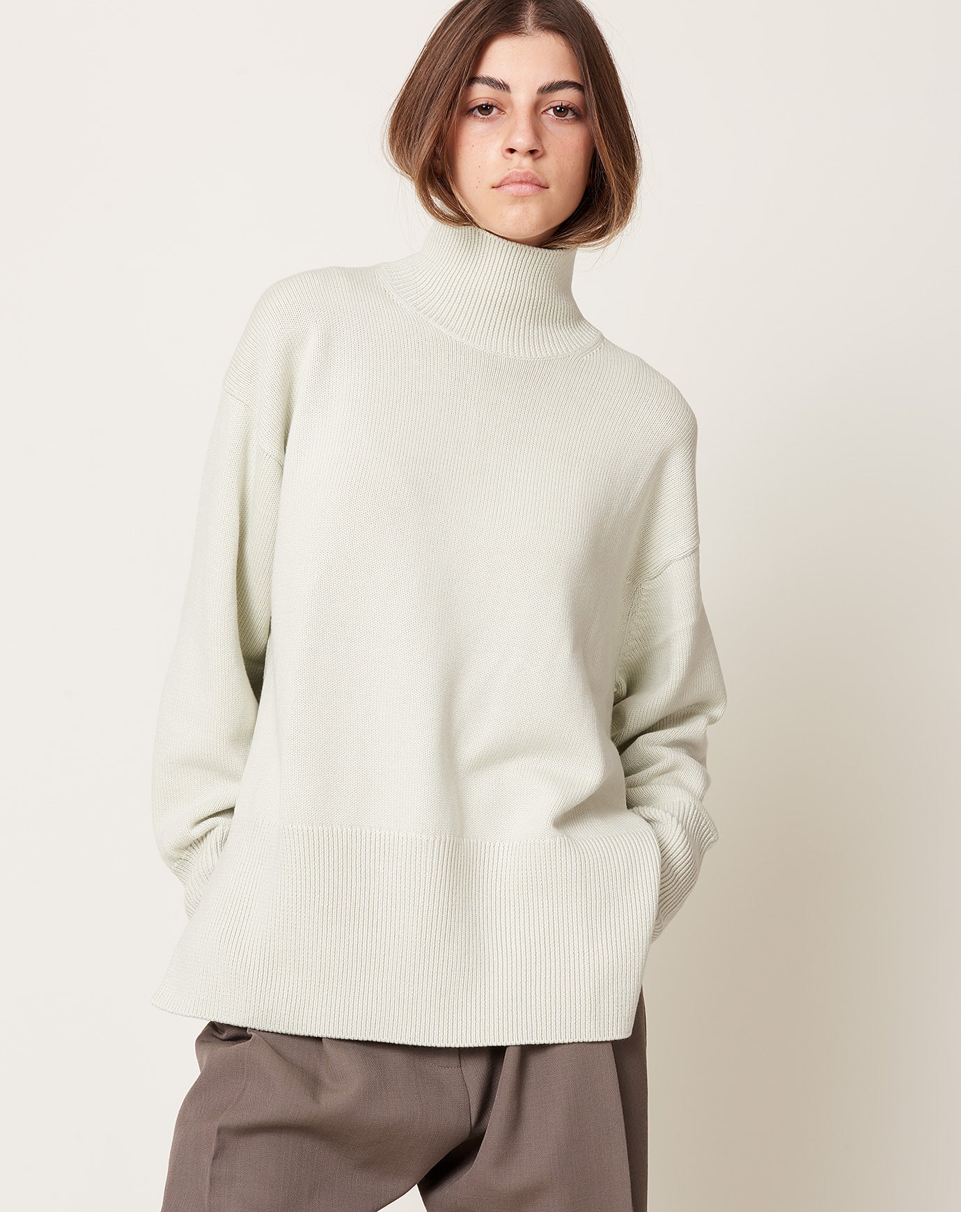 Studio Nicholson Viere Rollneck Sweater in Waterlily