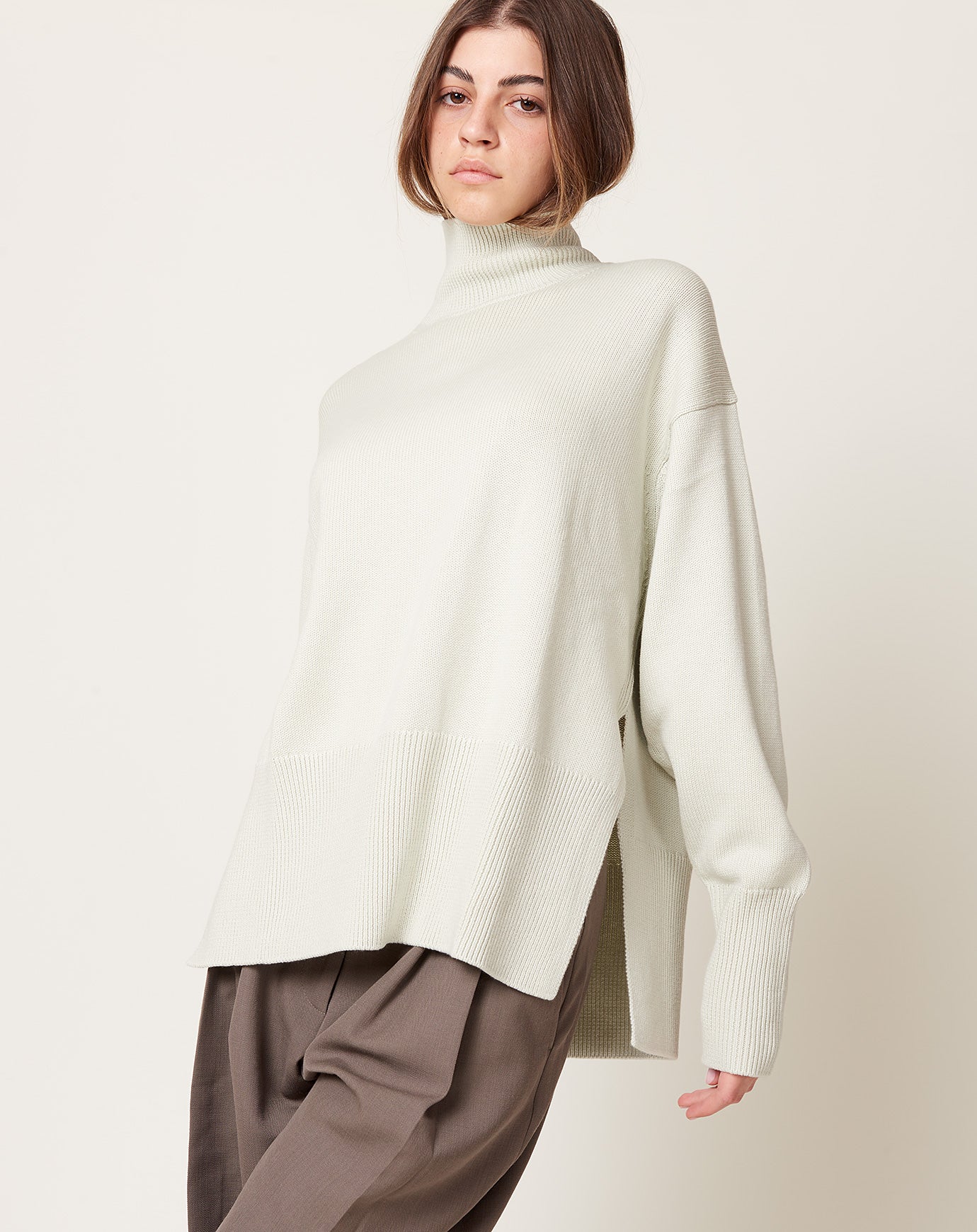 Studio Nicholson Viere Rollneck Sweater in Waterlily