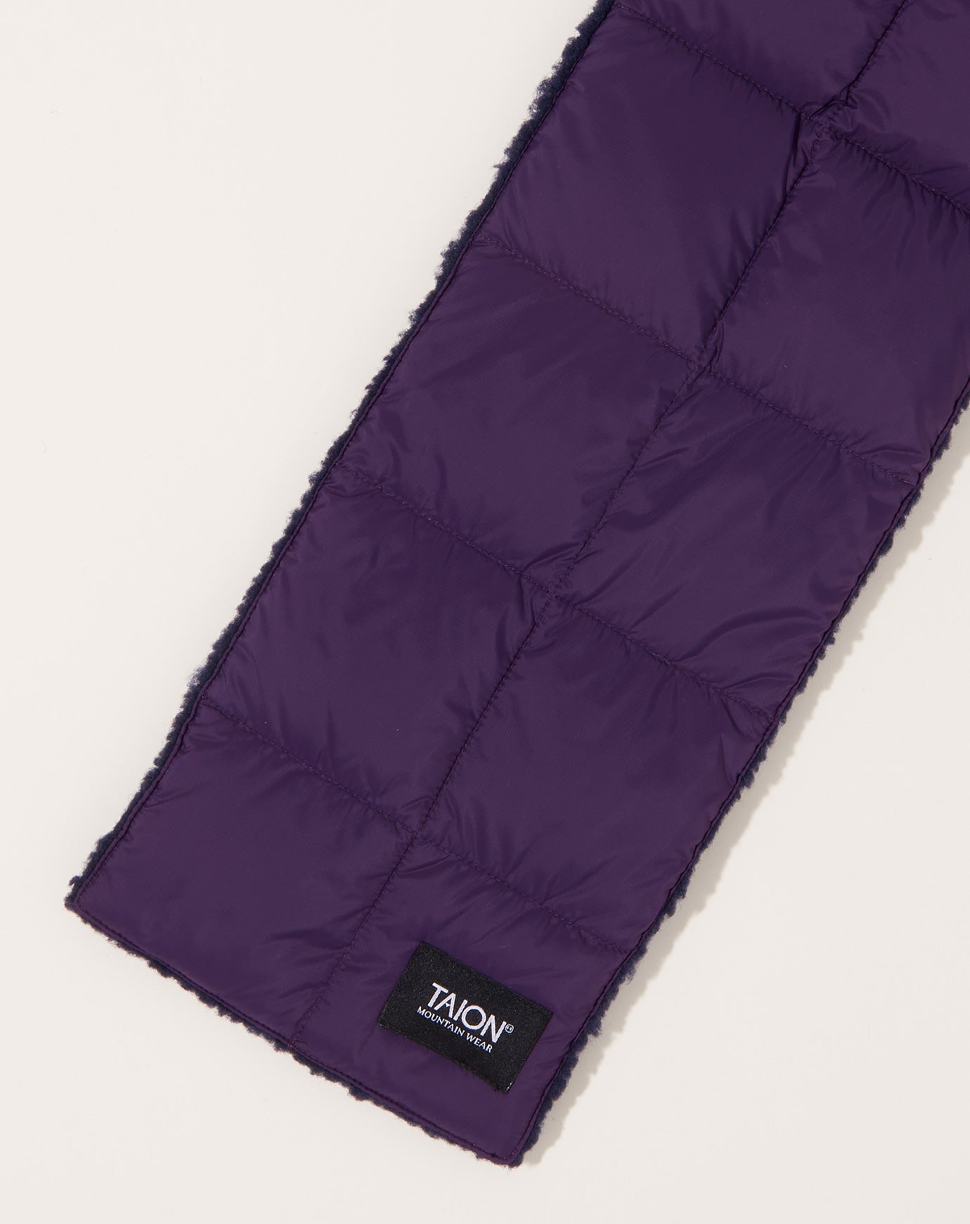 Taion Reversible Mountain Down X BOA Scarf in Dark Purple & Navy