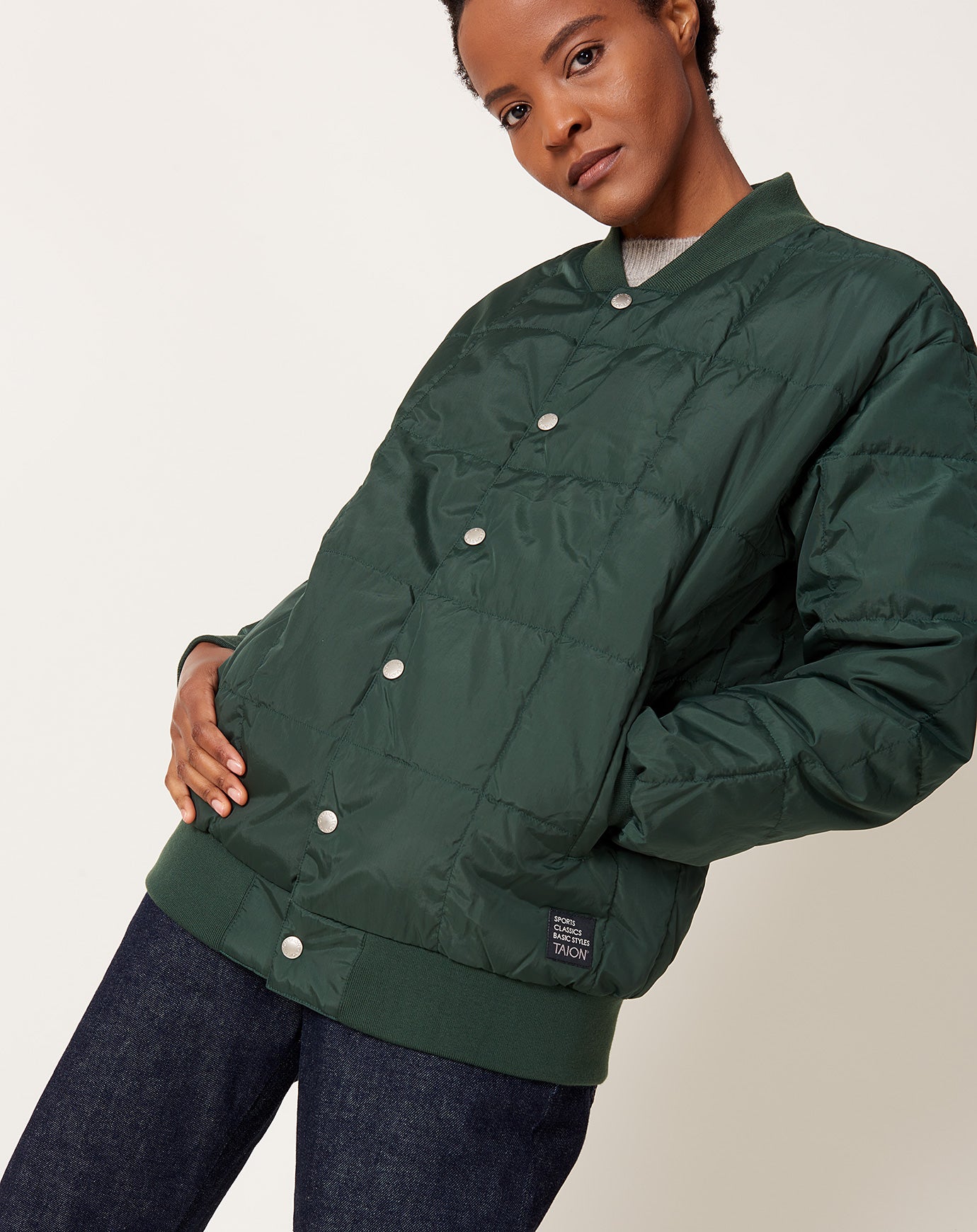 Taion SC Stadium Down Jacket in Dark Green