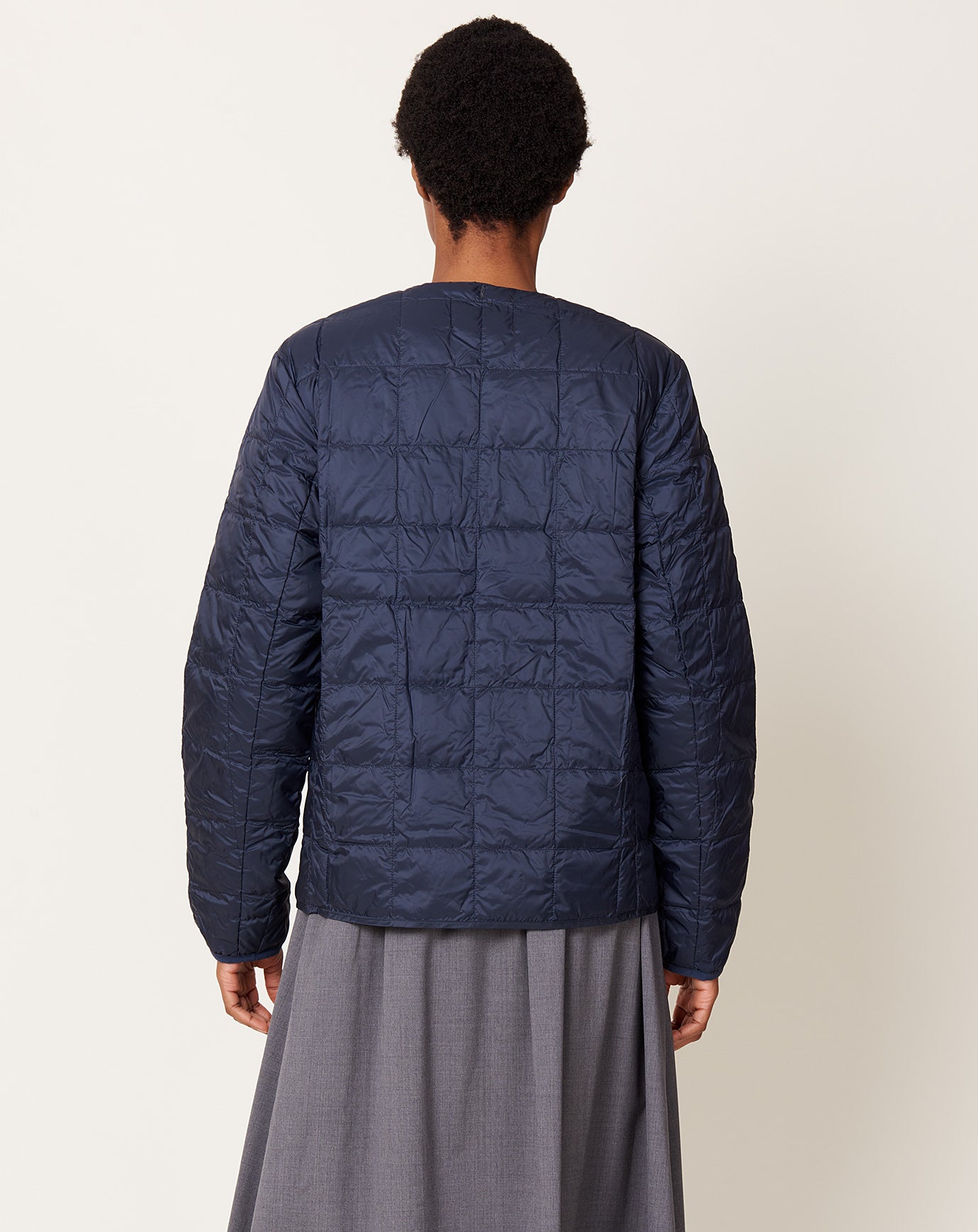 Taion Crew Neck Down Jacket in Dark Navy