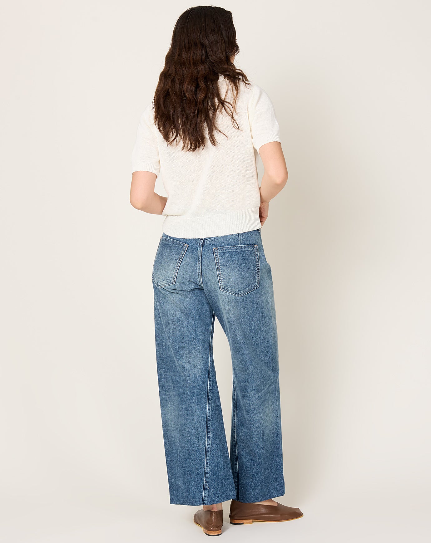 Tanaka Boy Jean Trousers in Vintage Mid Blue