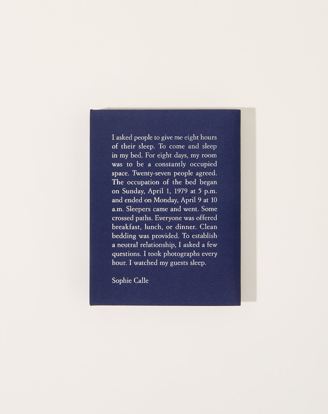 Artbook Sophie Calle: The Sleepers