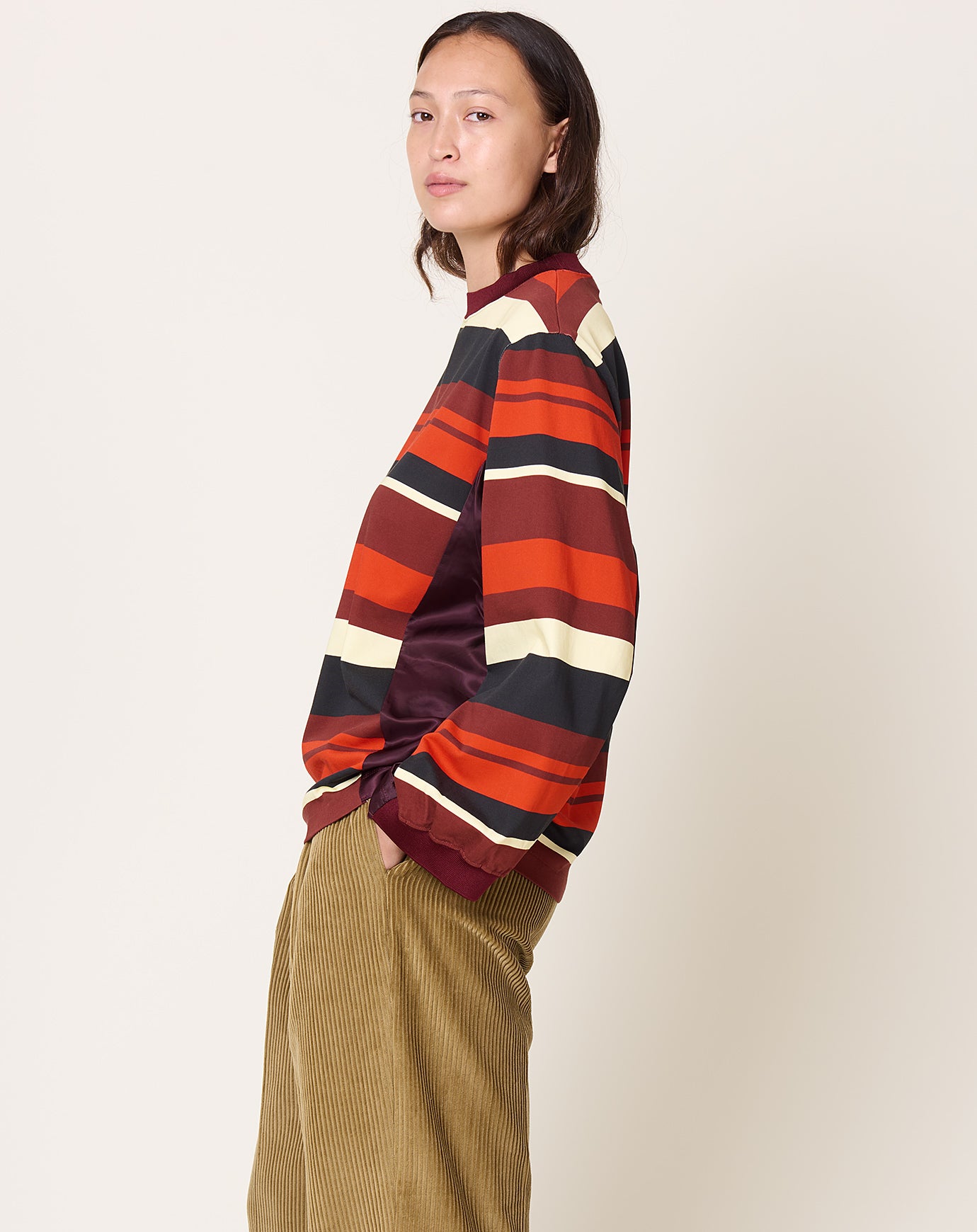 TOGA Archives Border Print Long Sleeve in Red