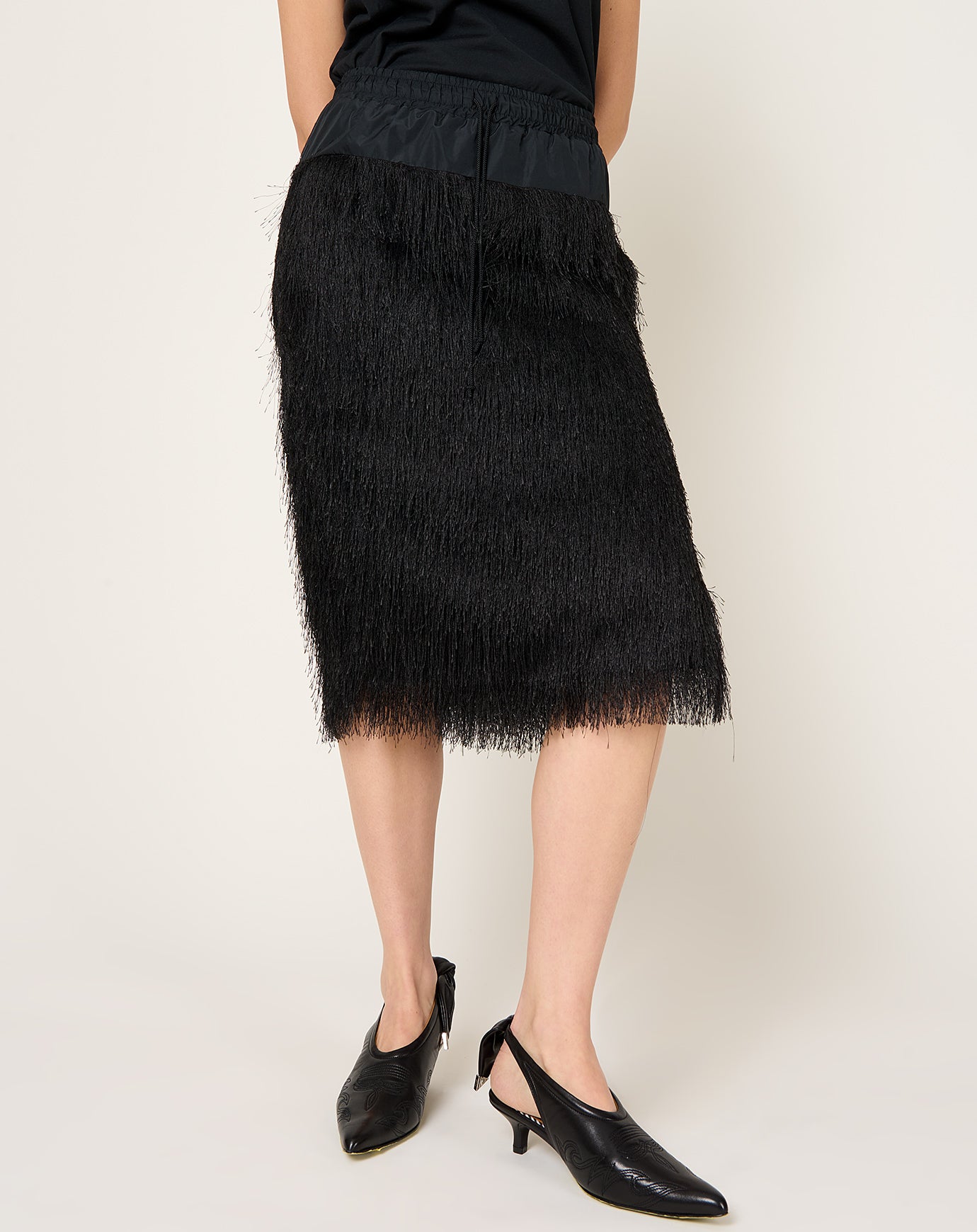 TOGA Archives Fringe Skirt in Black