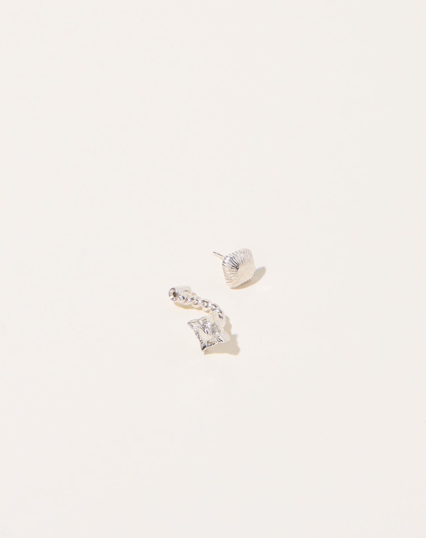 TOGA Archives Half Hoop Pierced Earrings in Silver