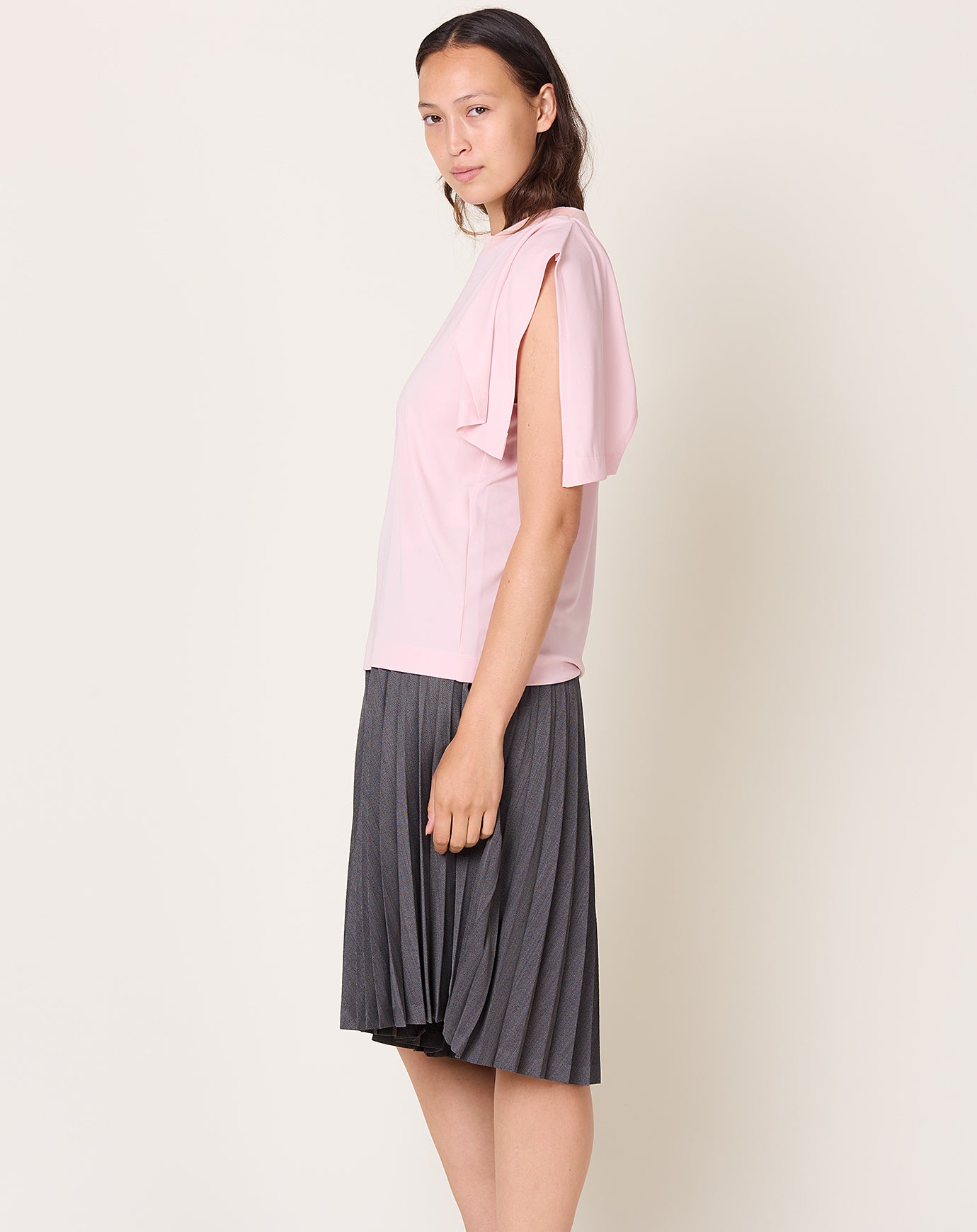 TOGA Archives High Twist Smooth Jersey Top in Pink