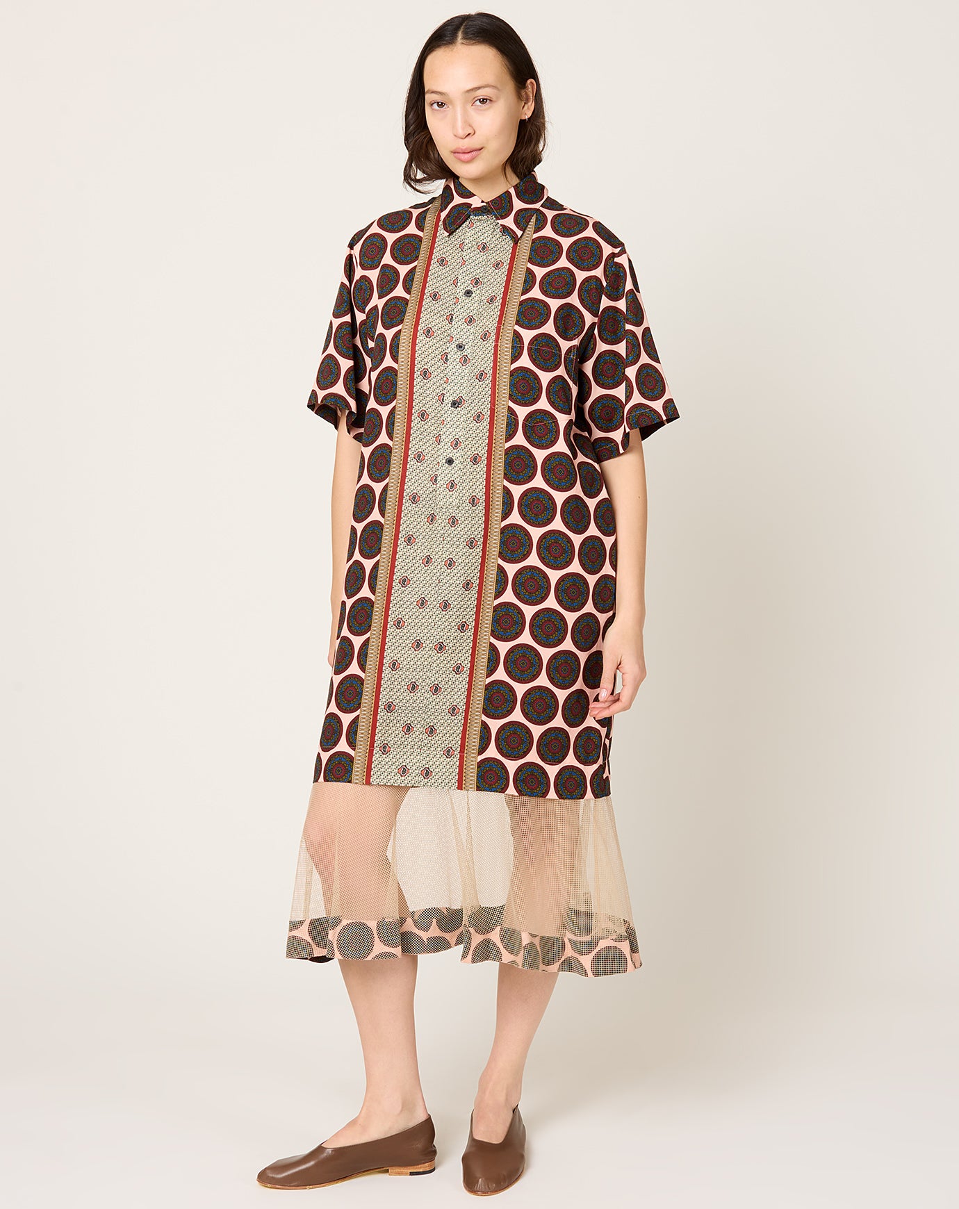 TOGA Archives Inner Print Dress in Light Pink