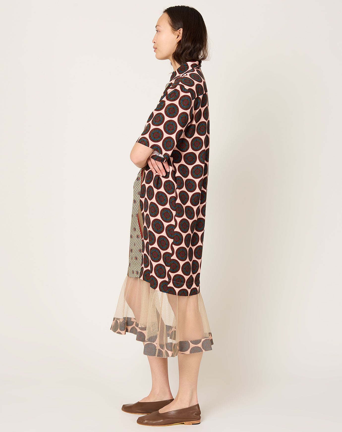 TOGA Archives Inner Print Dress in Light Pink