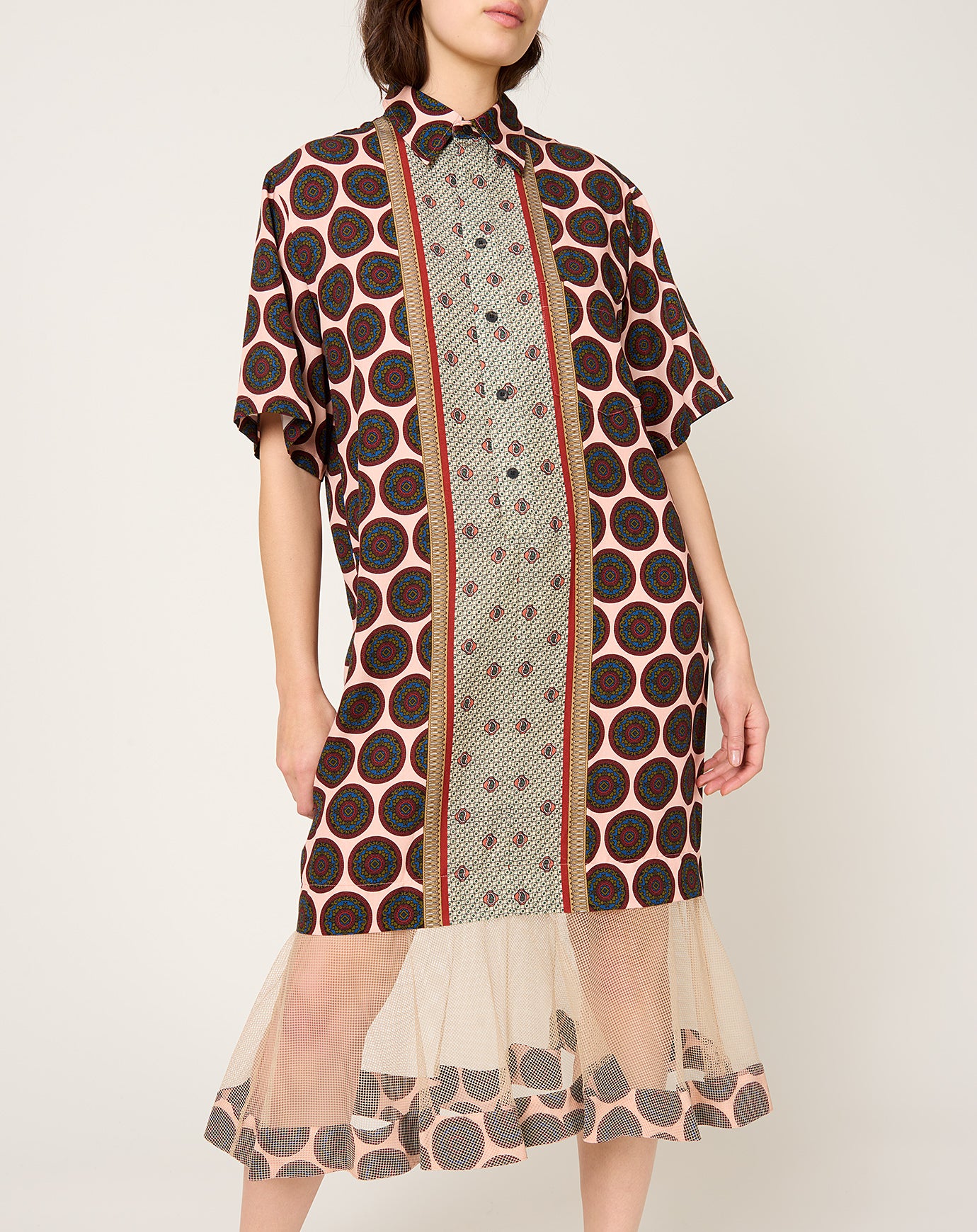 TOGA Archives Inner Print Dress in Light Pink