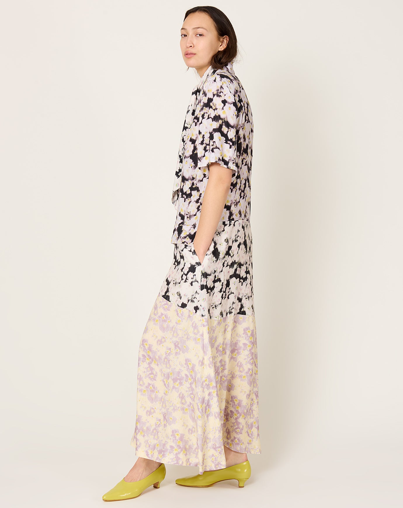 TOGA Archives Rayon Print Dress in Yellow