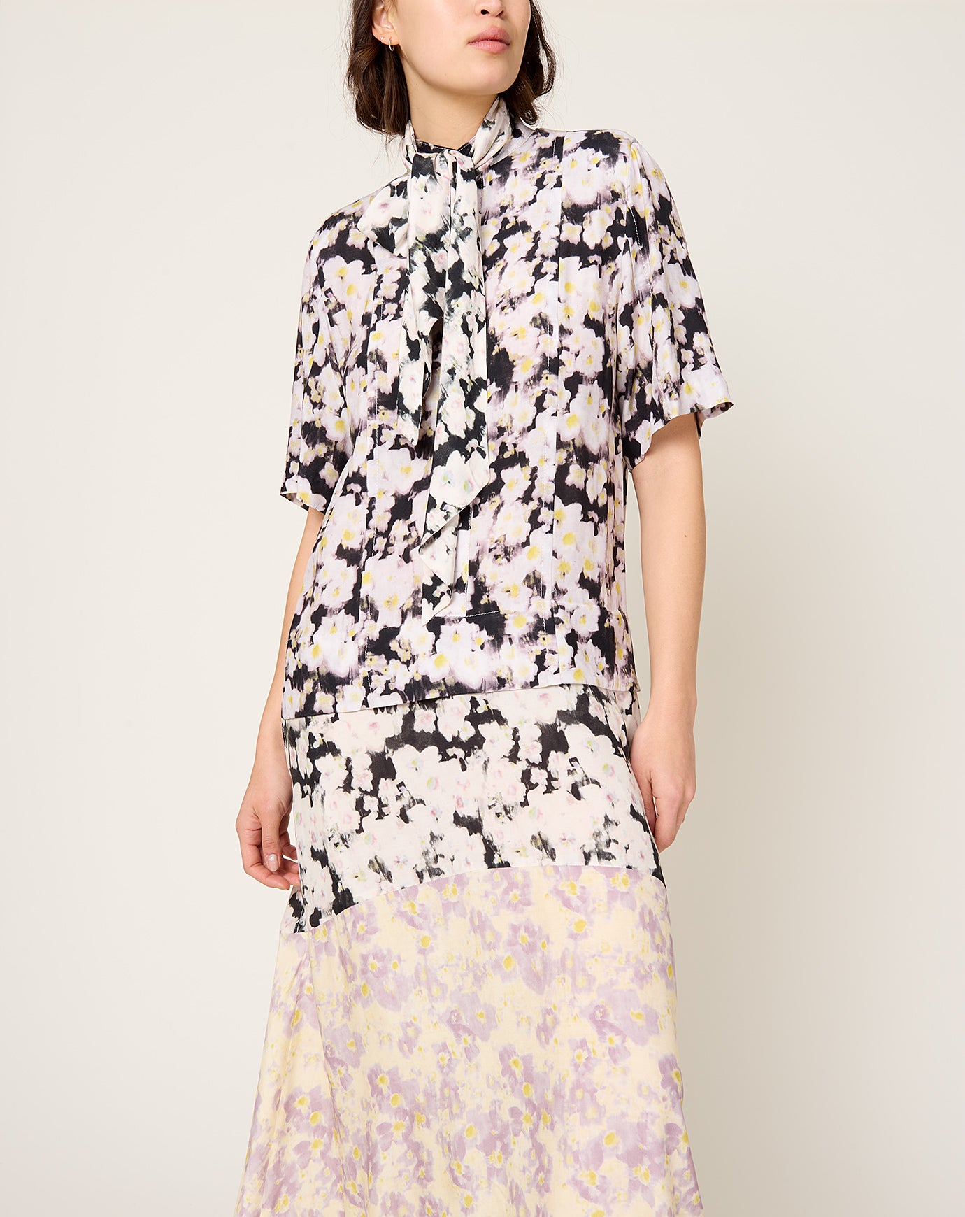 TOGA Archives Rayon Print Dress in Yellow