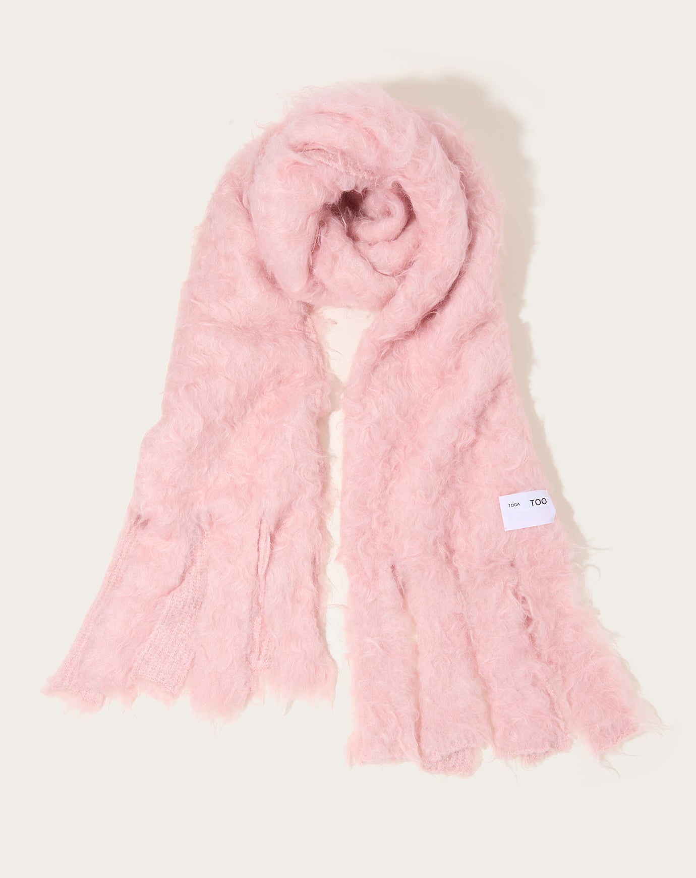 TOGA Archives Shaggy Knit Stole in Pink