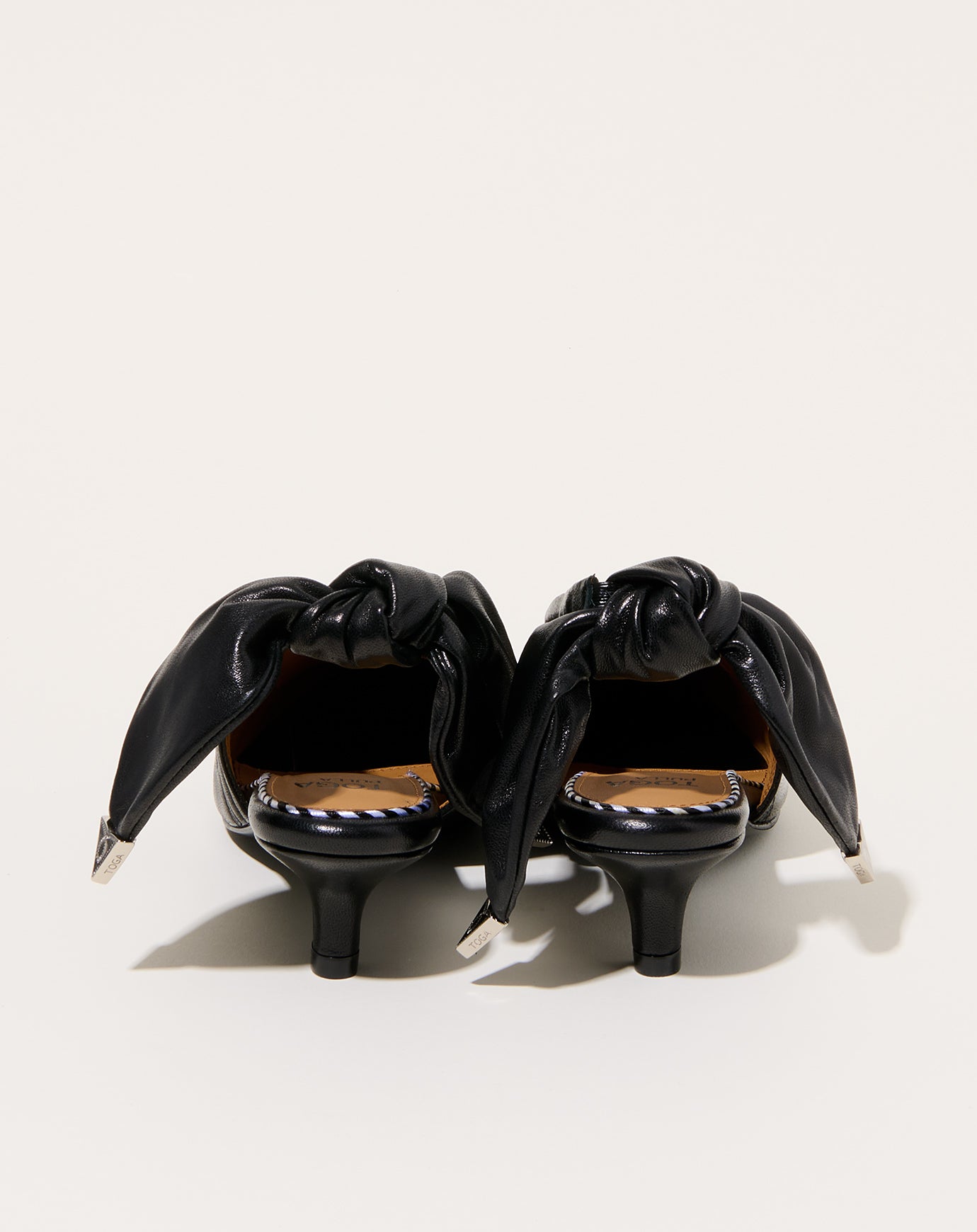 TOGA Archives Tie Back Embroidered Pump in Black