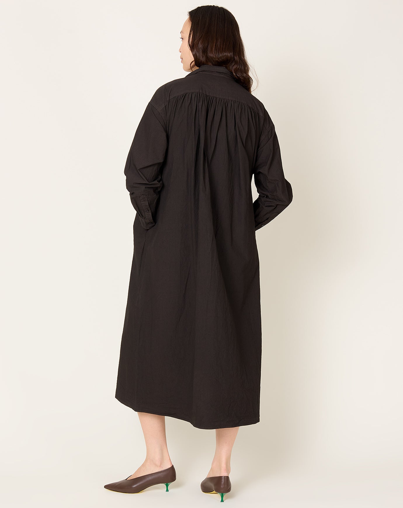 Yoko Sakamoto Shirt Dress in Kakishibu