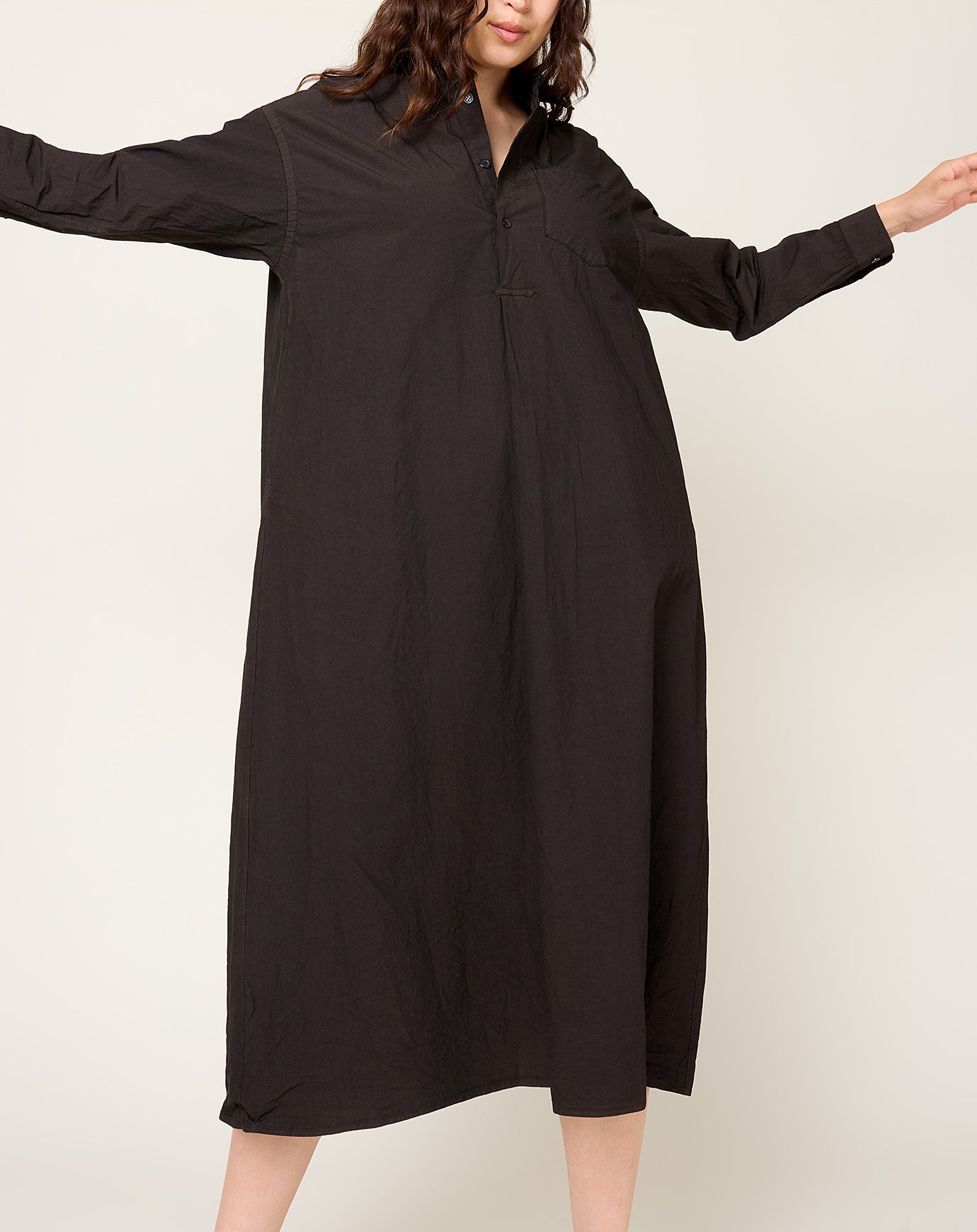 Yoko Sakamoto Shirt Dress in Kakishibu
