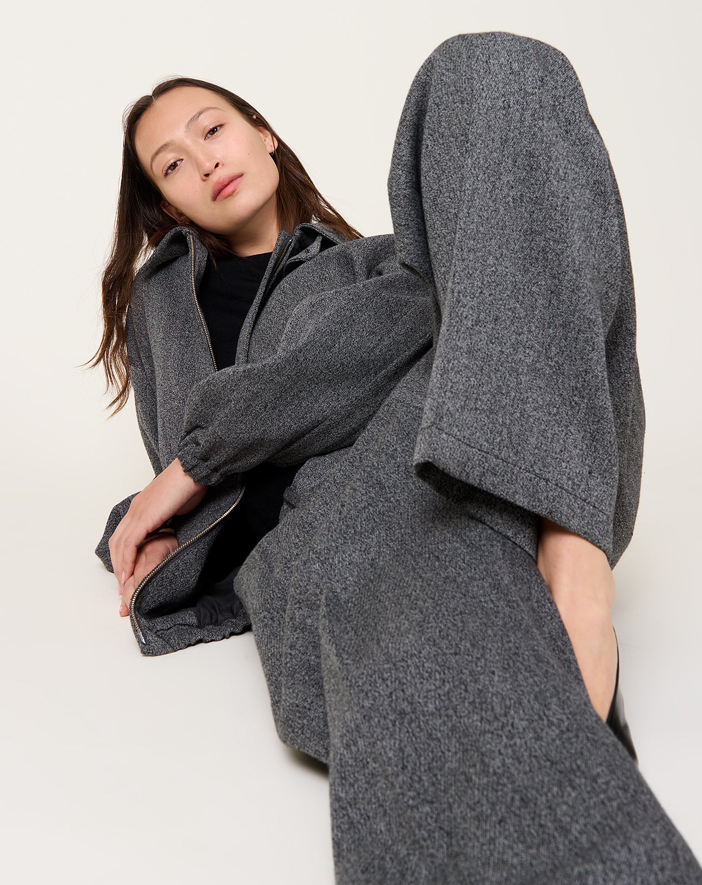 Yoko Sakamoto Whipcord Oversized Zip Blouson