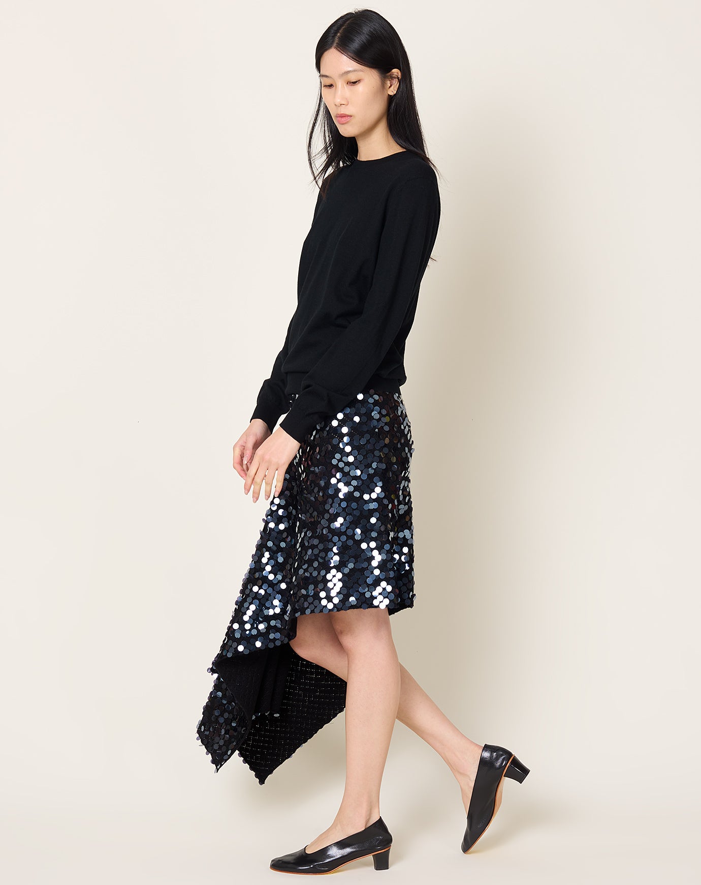 Zankov Delania Trapeze Skirt in Black
