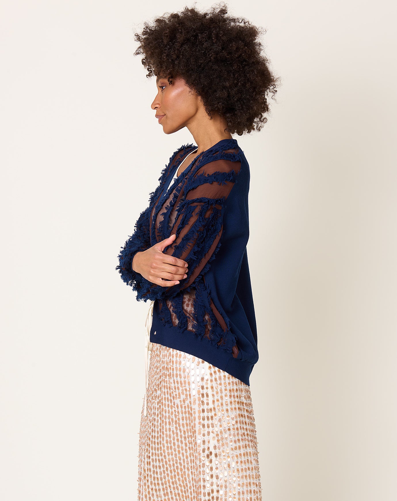 Zankov Oscar Cardigan in Midnight & Espresso