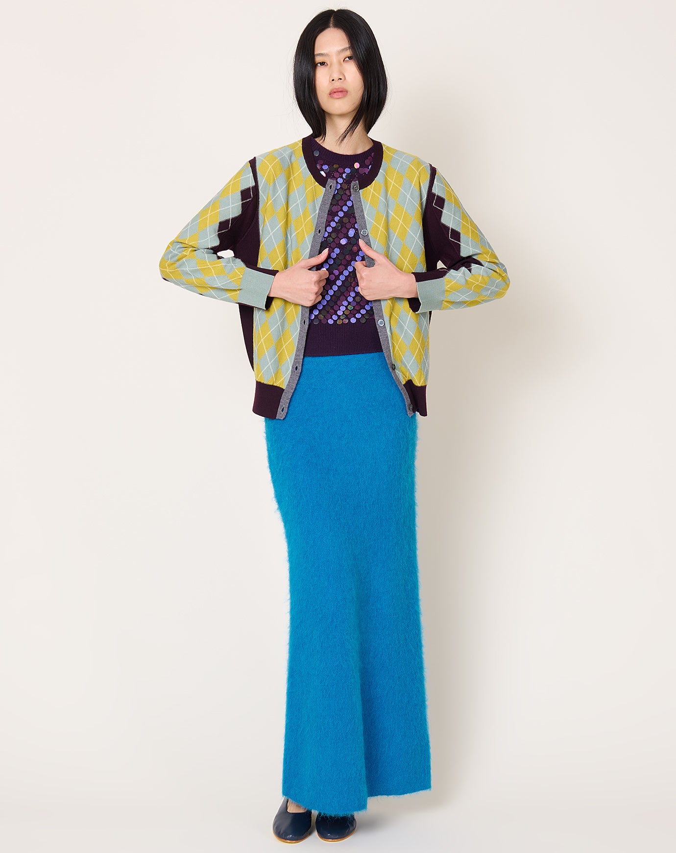 Zankov Oliver Vest in Chocolate Multi Sequin