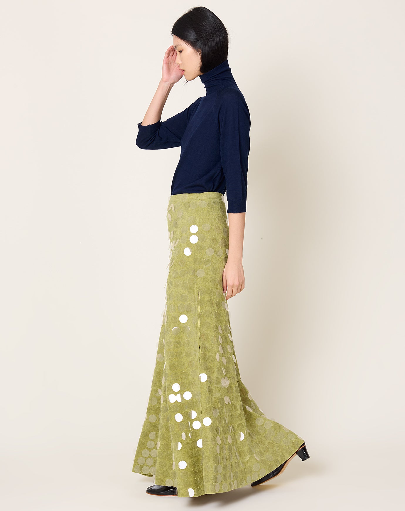 Zankov Zander Skirt in Sprout Green