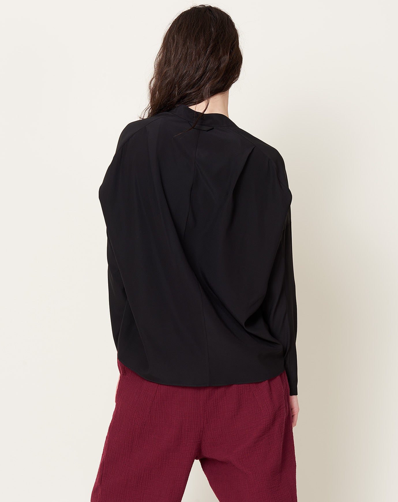 Zero + Maria Cornejo Longsleeved Fin Gaban Shirt in Black