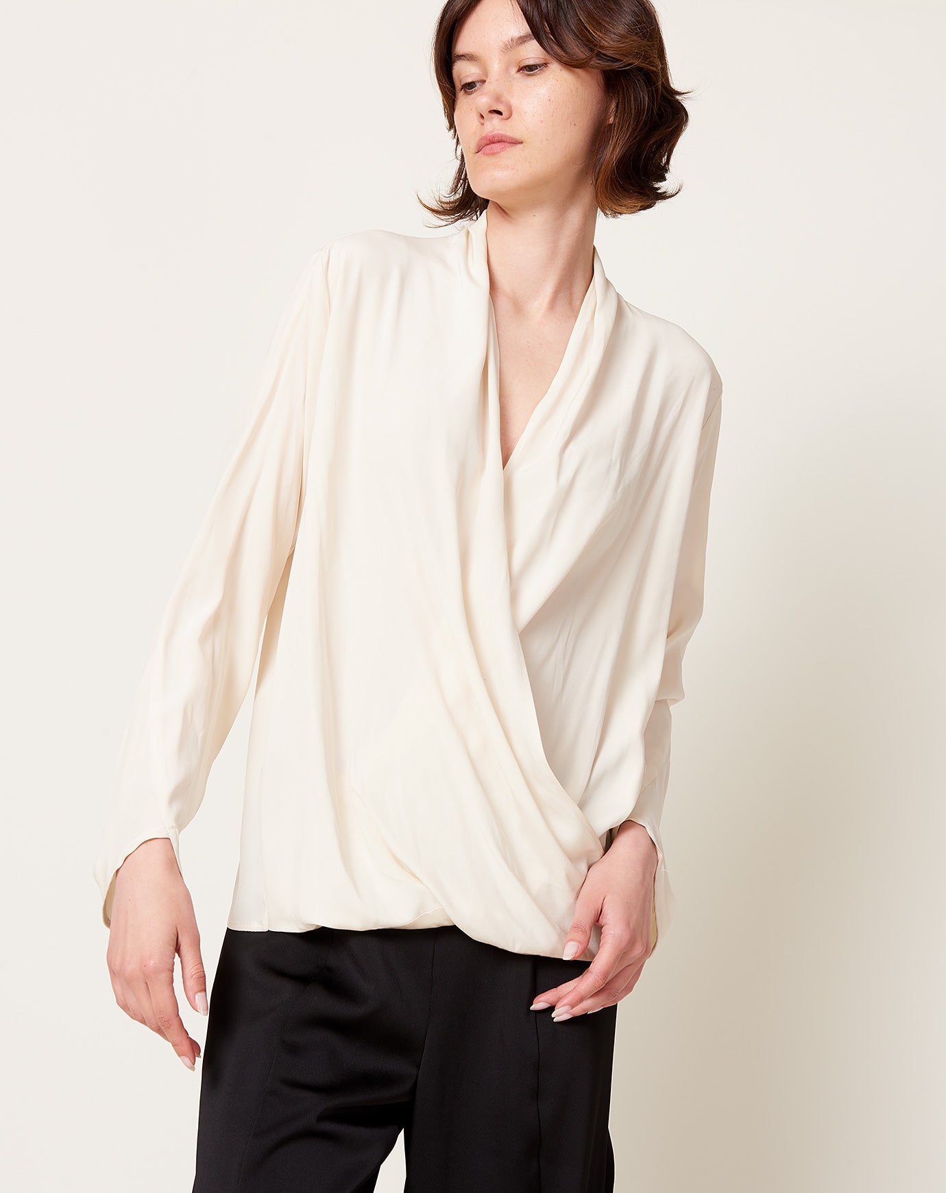 Zero + Maria Cornejo Jazmin Shirt in White Pepper