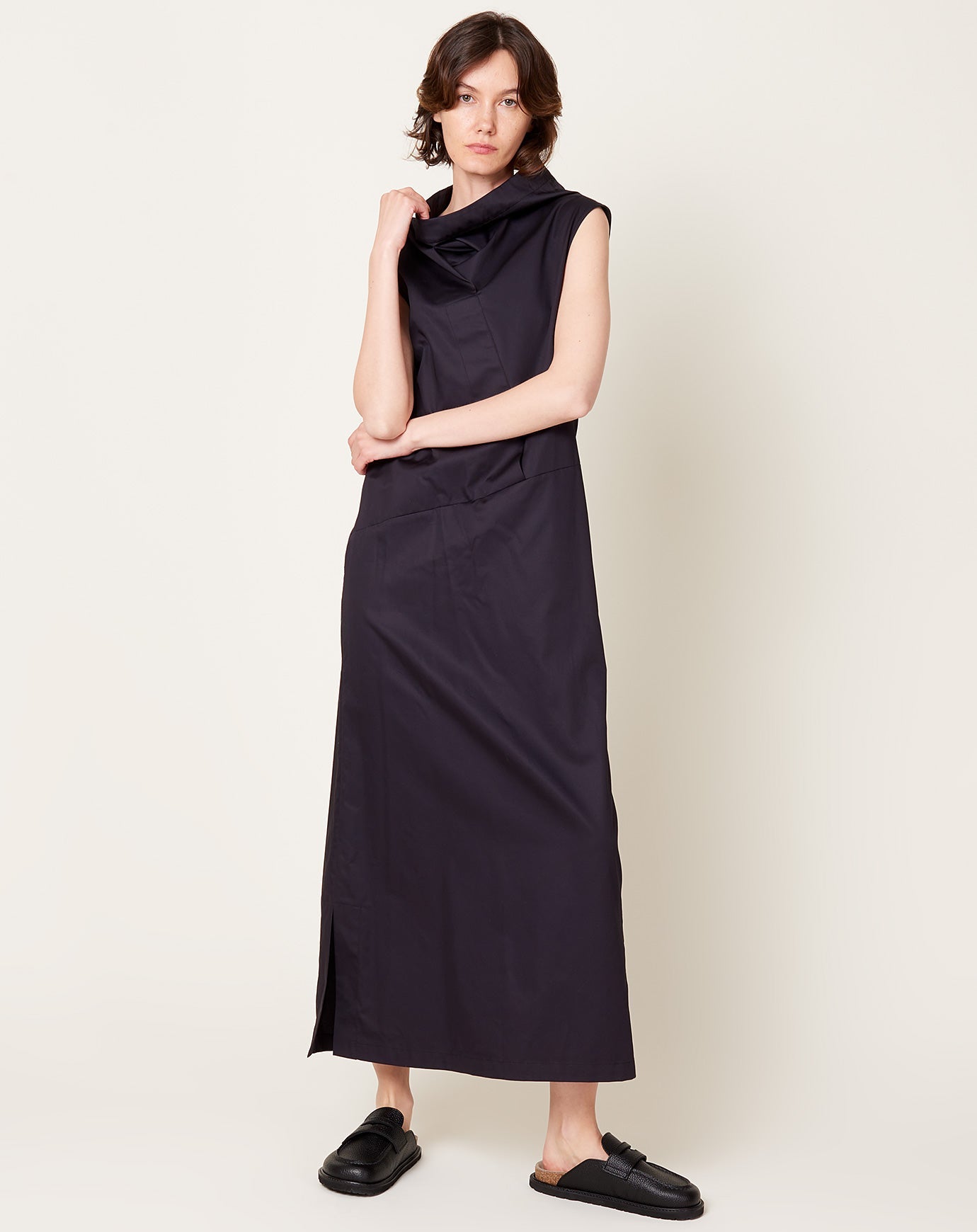 Zero + Maria Cornejo Long Fold Dress in Black