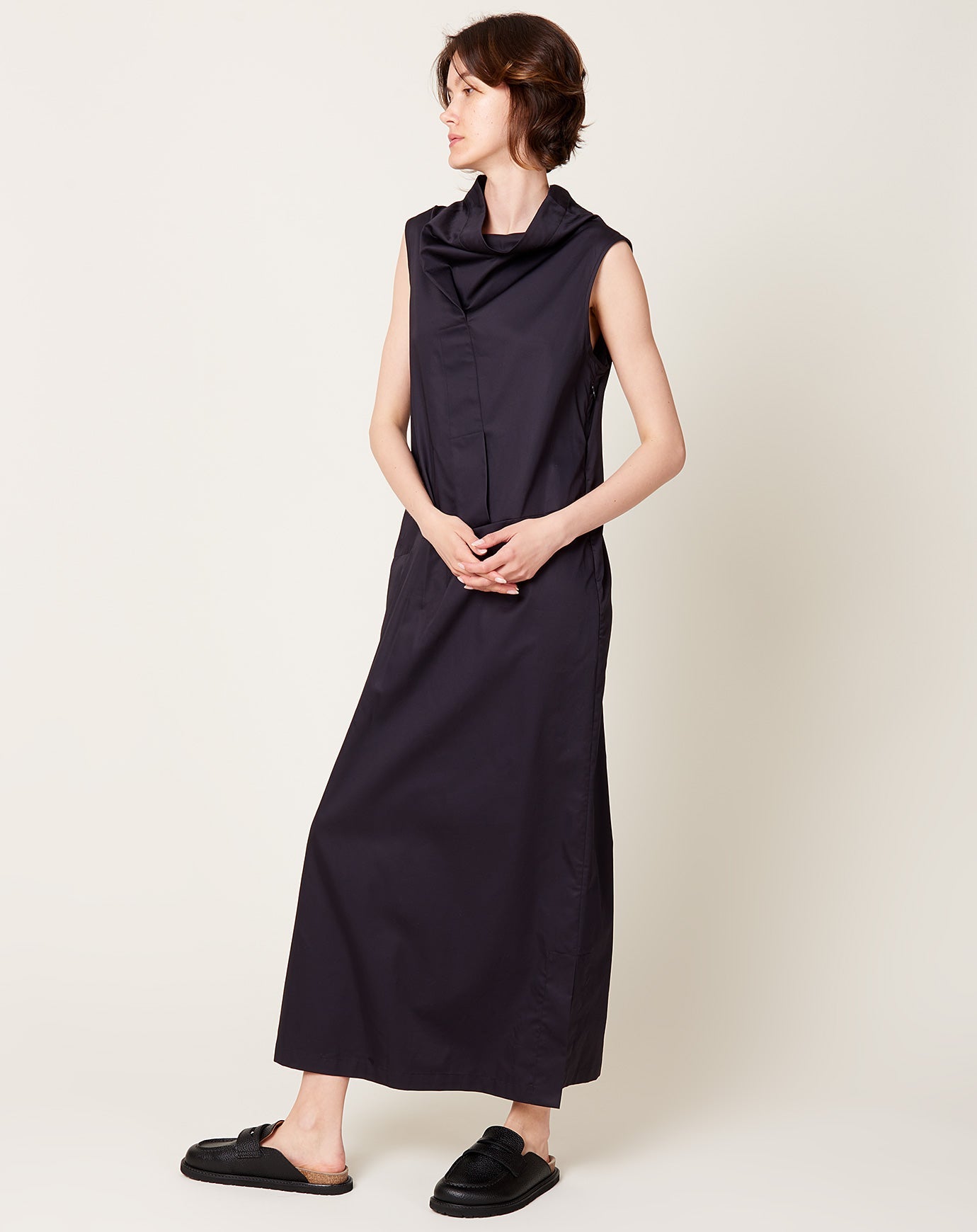 Zero + Maria Cornejo Long Fold Dress in Black