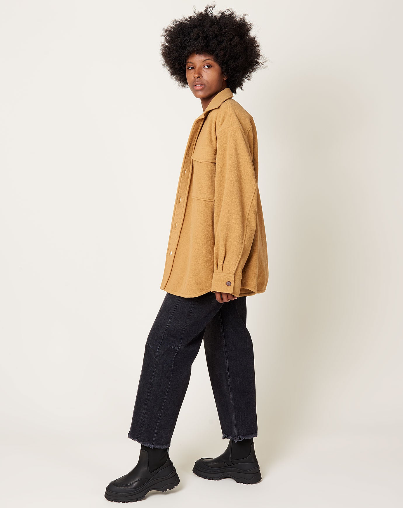 6397 Fleece Overshirt in Honey