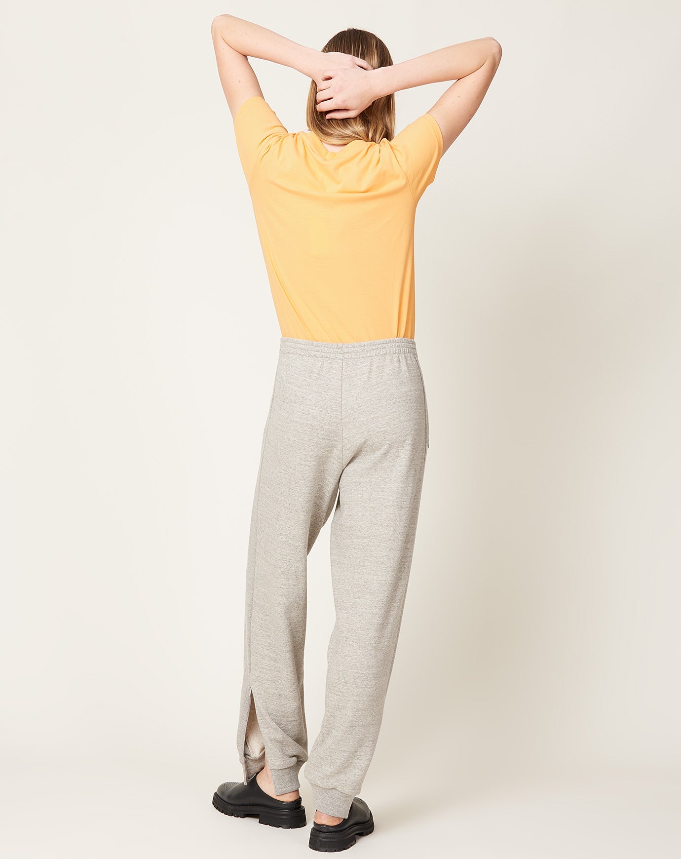 6397 Zip Cuff Sweatpant in Heather Grey