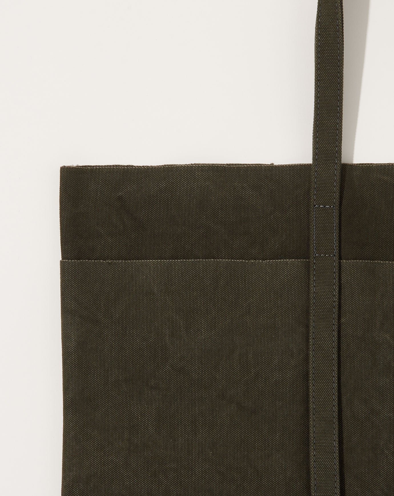 Amiacalva Washed Canvas 6 Pocket Tote in Olive