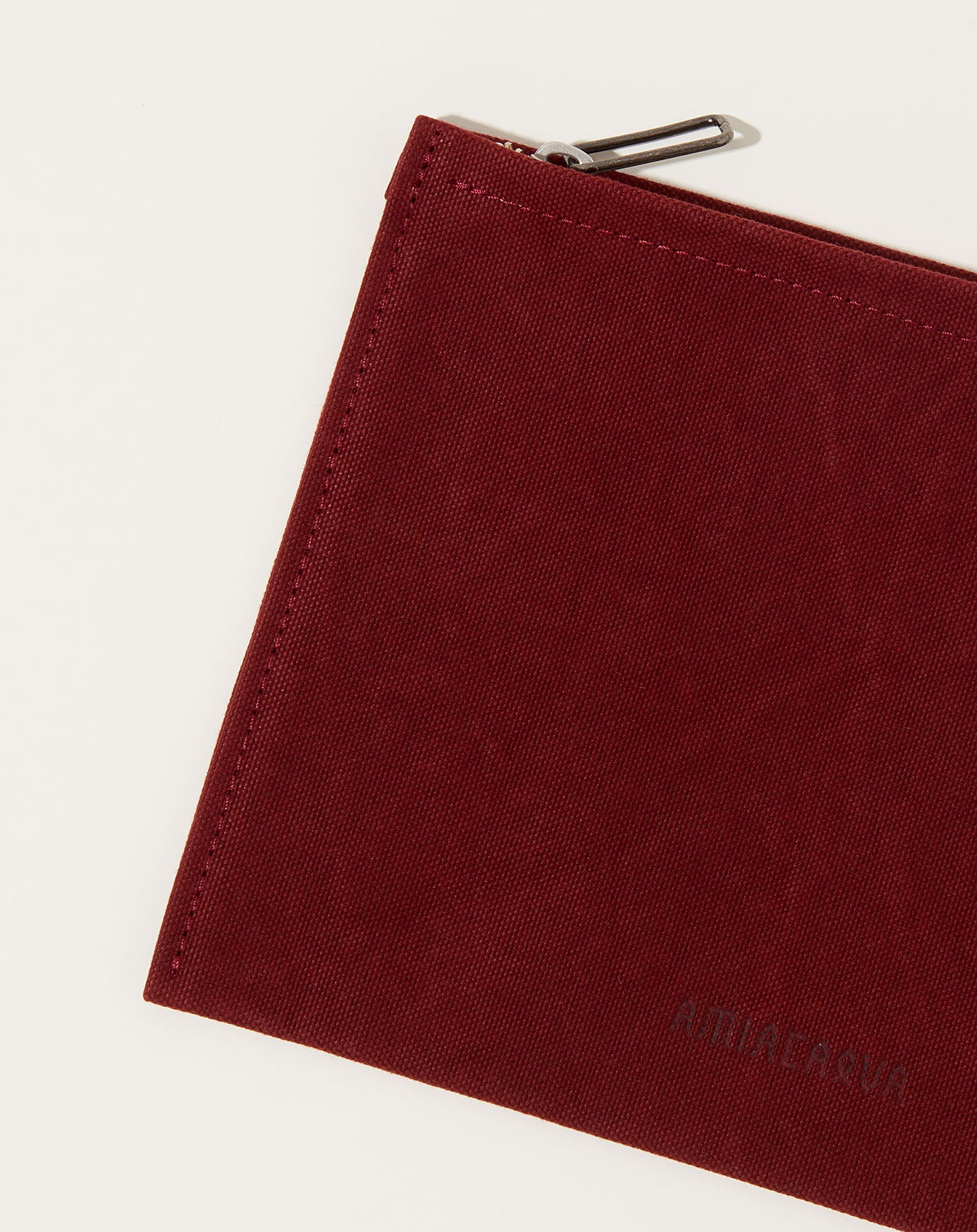 Amiacalva Washed Canvas Pouch in Burgundy