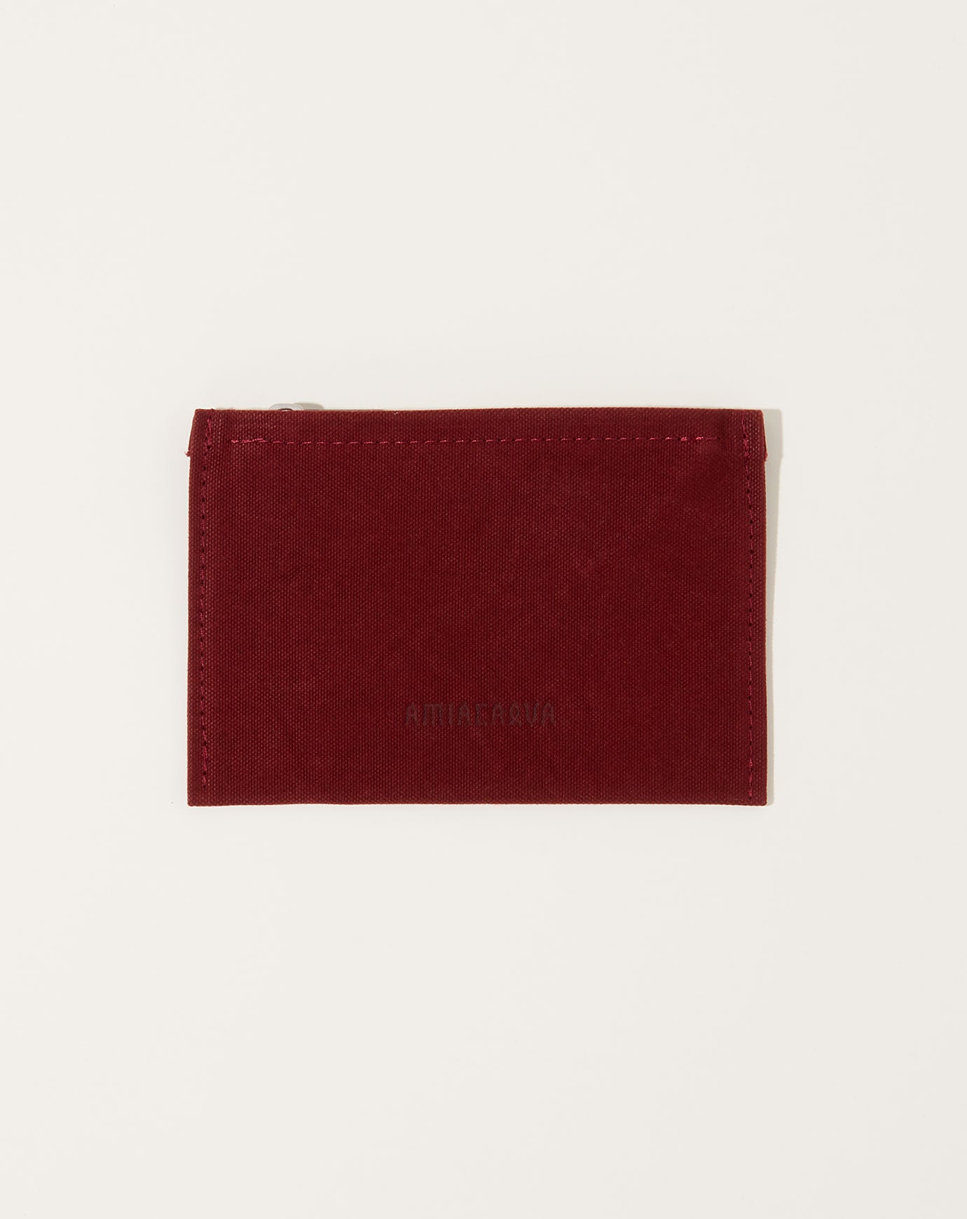 Amiacalva Washed Canvas Pouch in Burgundy